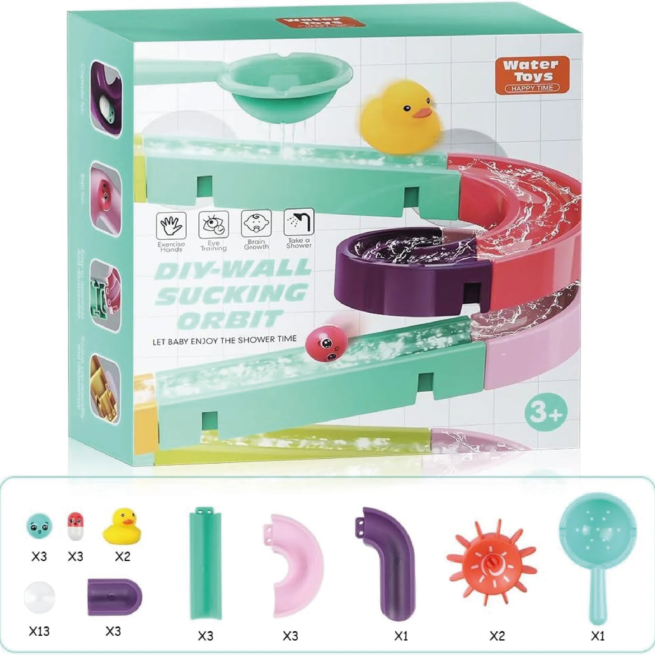 Kids Bath Toy Water Slide with Ducks