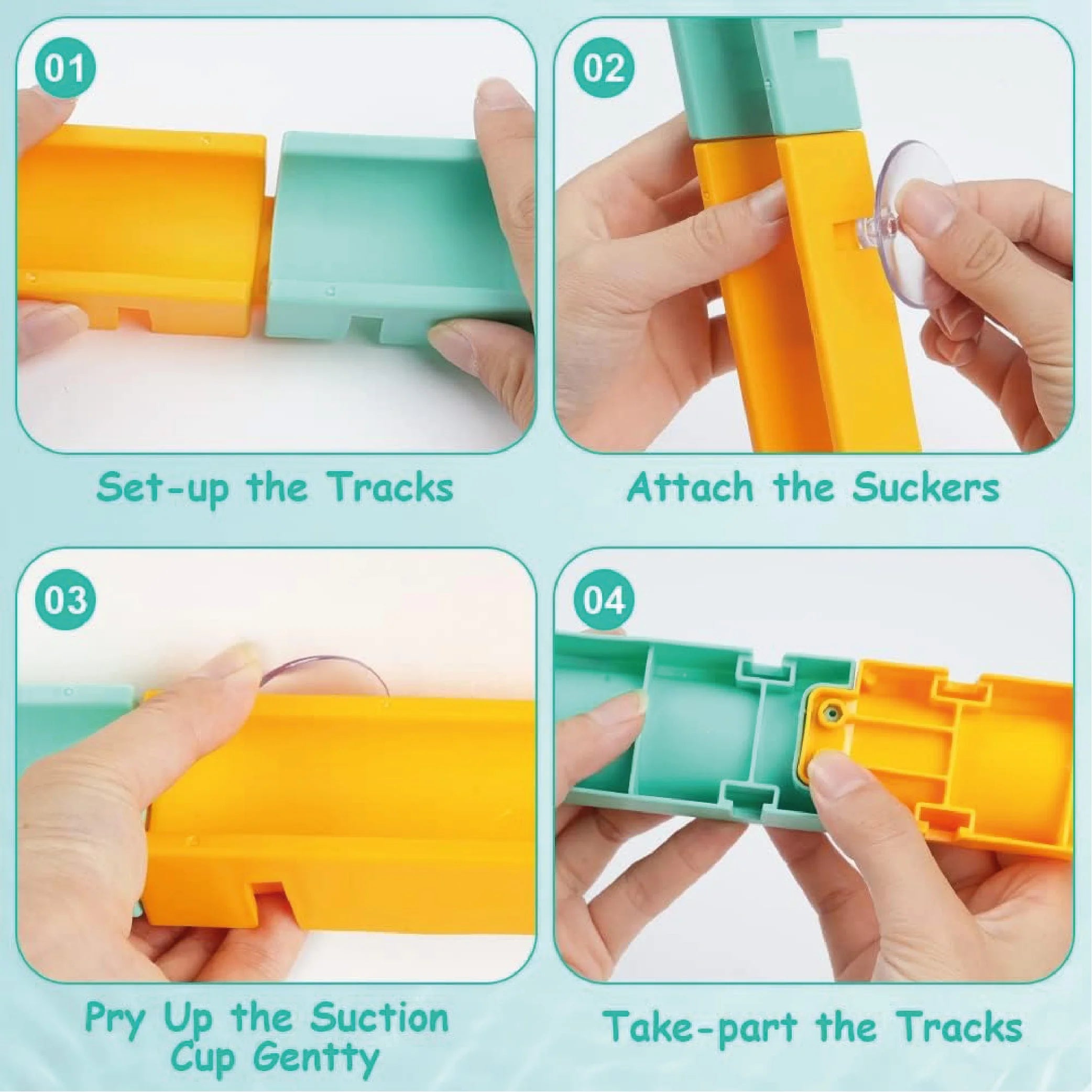 Kids Bath Toy Water Slide with Ducks