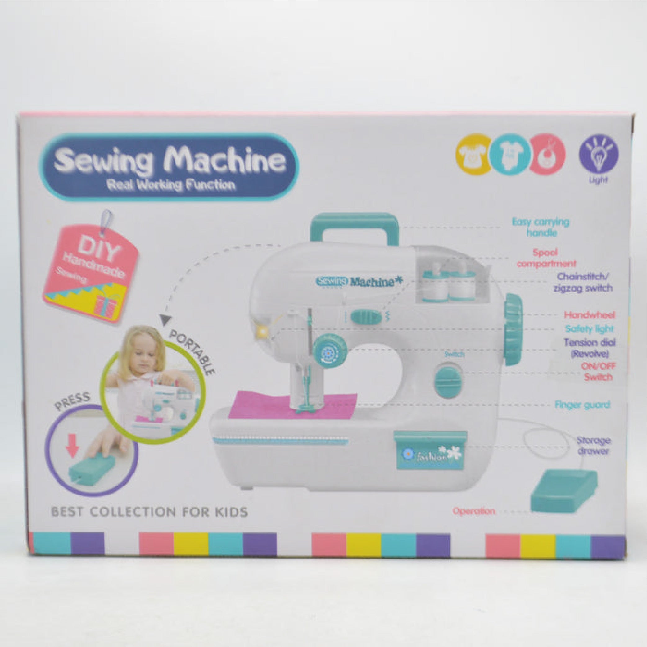 Kids DIY Sewing Machine Toy with Real Working Function