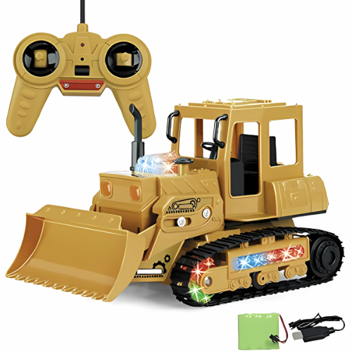 Kids Electric Excavator Toy Truck – Flashing Lights, Music & Universal Engineering Vehicle