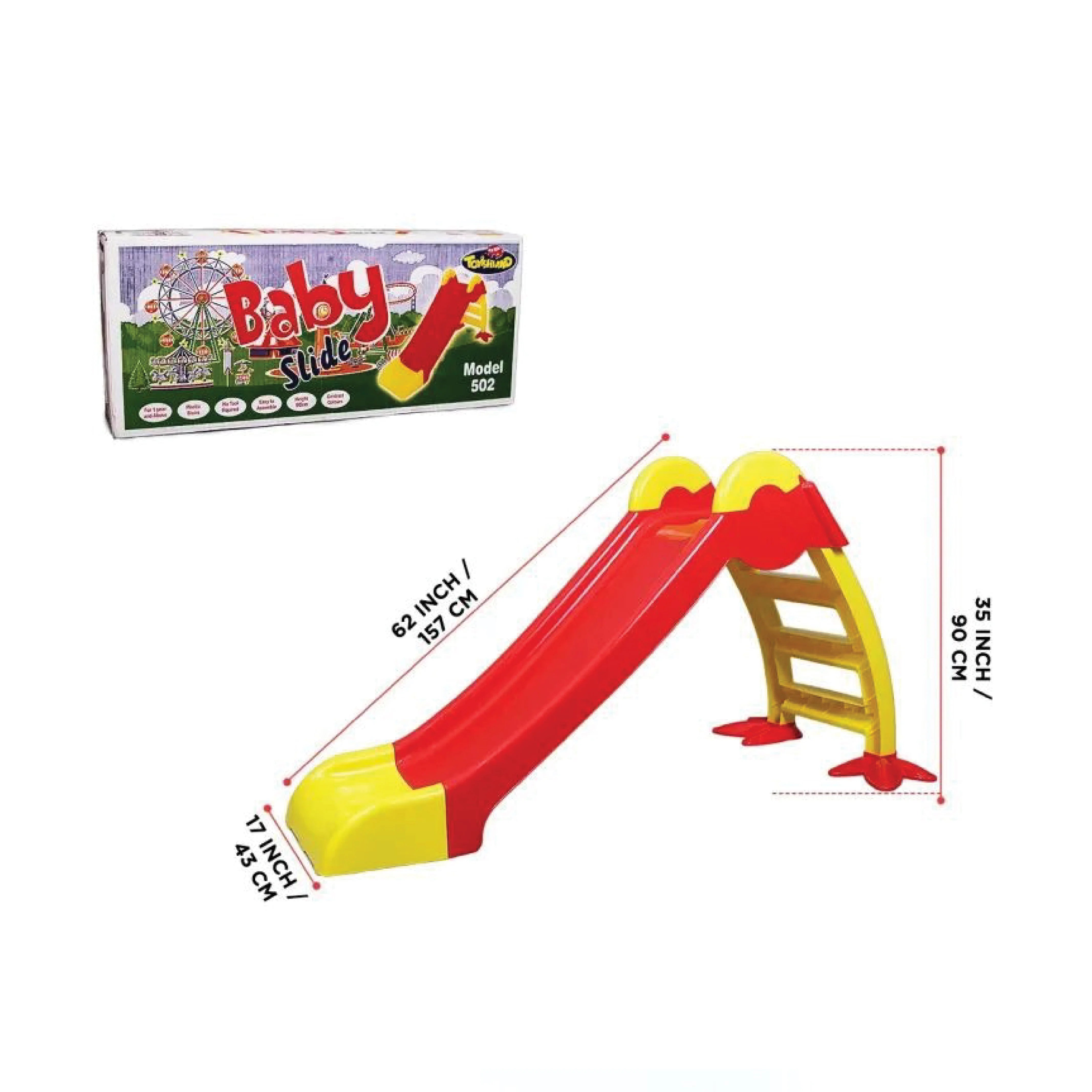 Kids Indoor Slide with 3-Step Ladder - Safe, High-Quality Fun