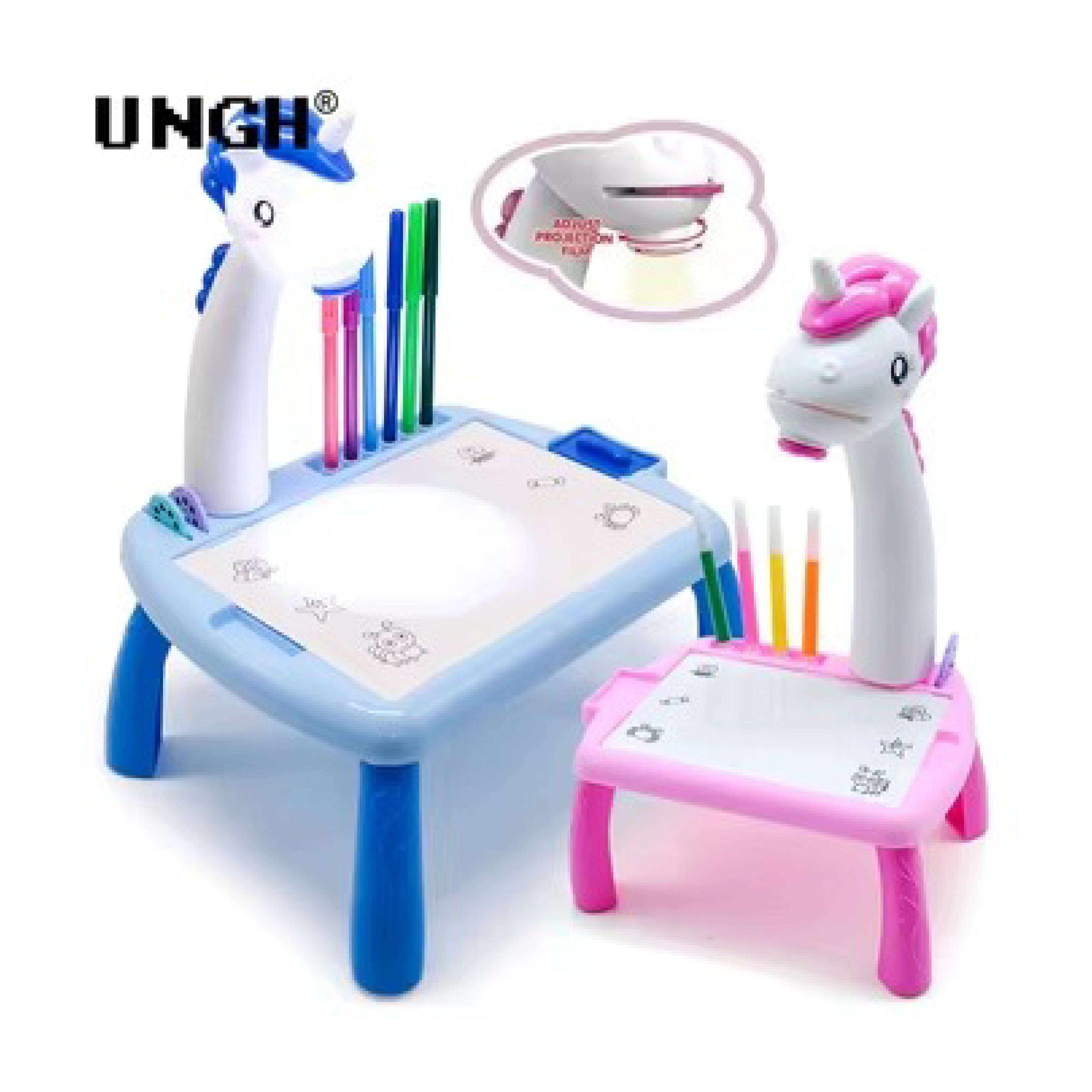 Hello Kitty Projector Painting & Drawing Table Set – 24 Patterns, High-Quality Art Toy for Kids