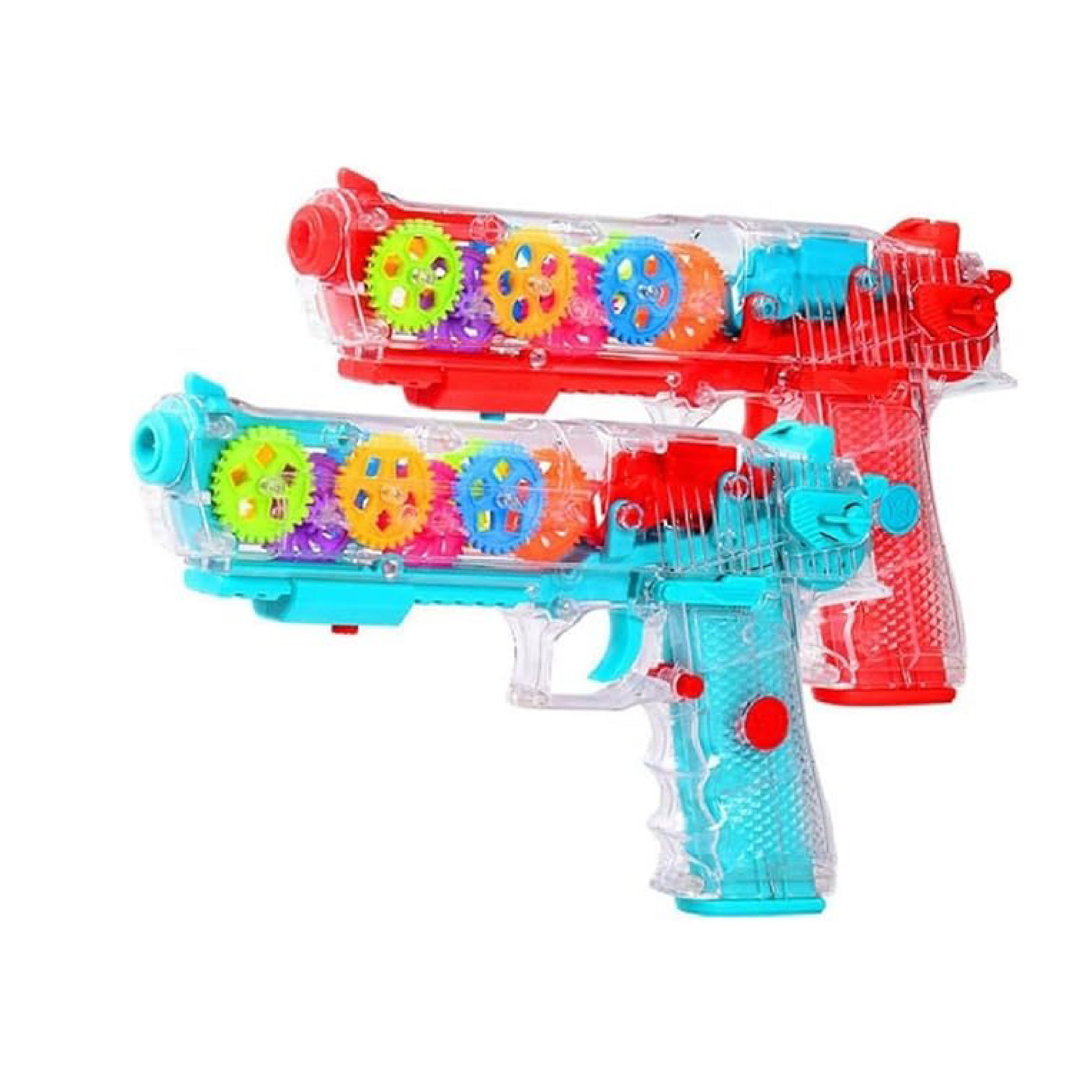 Gear Light Gun - Transparent Pistol Toy with Lights and Music