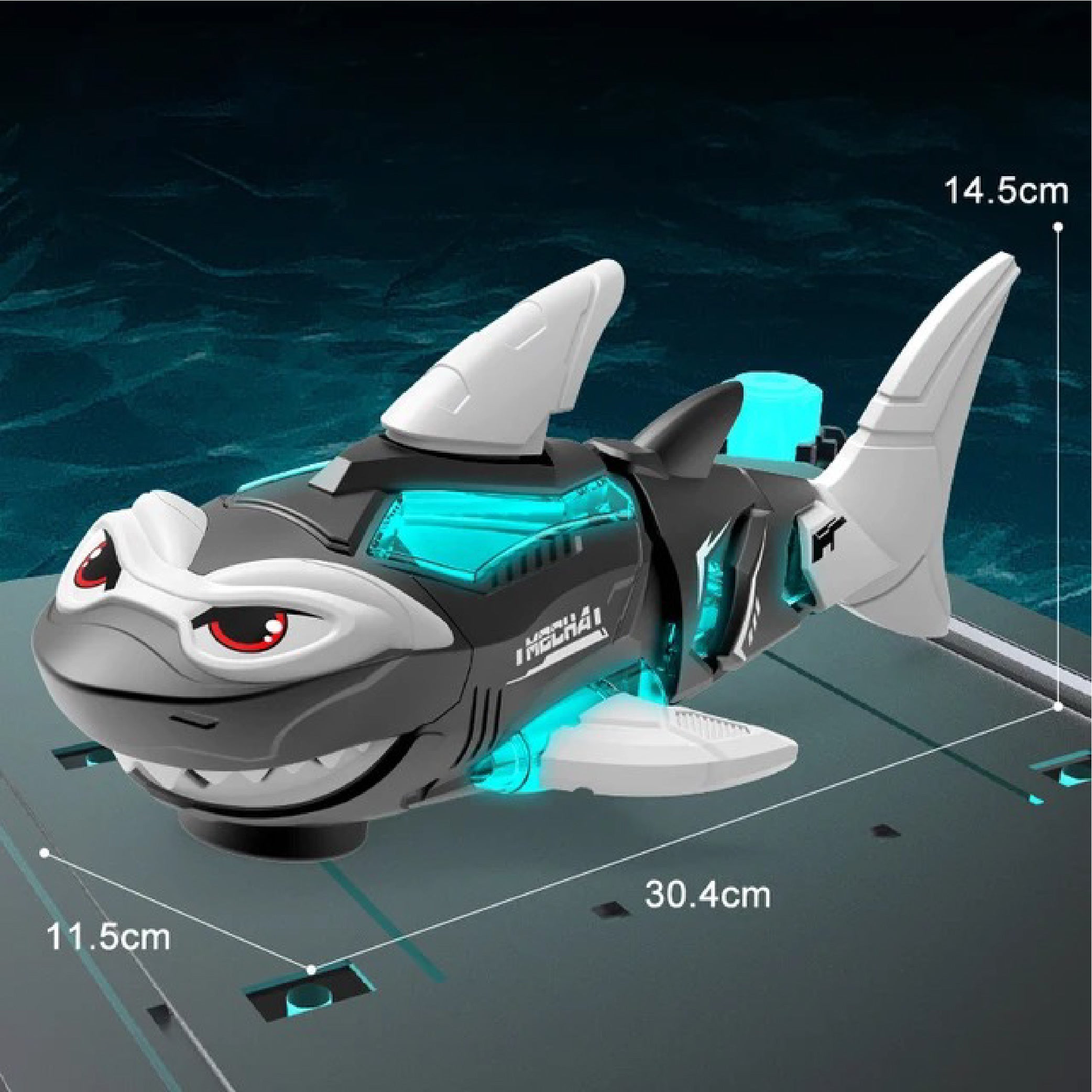 Mechanical Shark Toy with Lights, Sound, and Biting Action