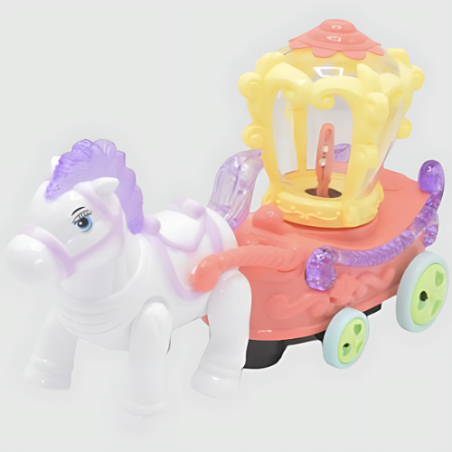 Horse Cartoon Carriage with Light & Sound