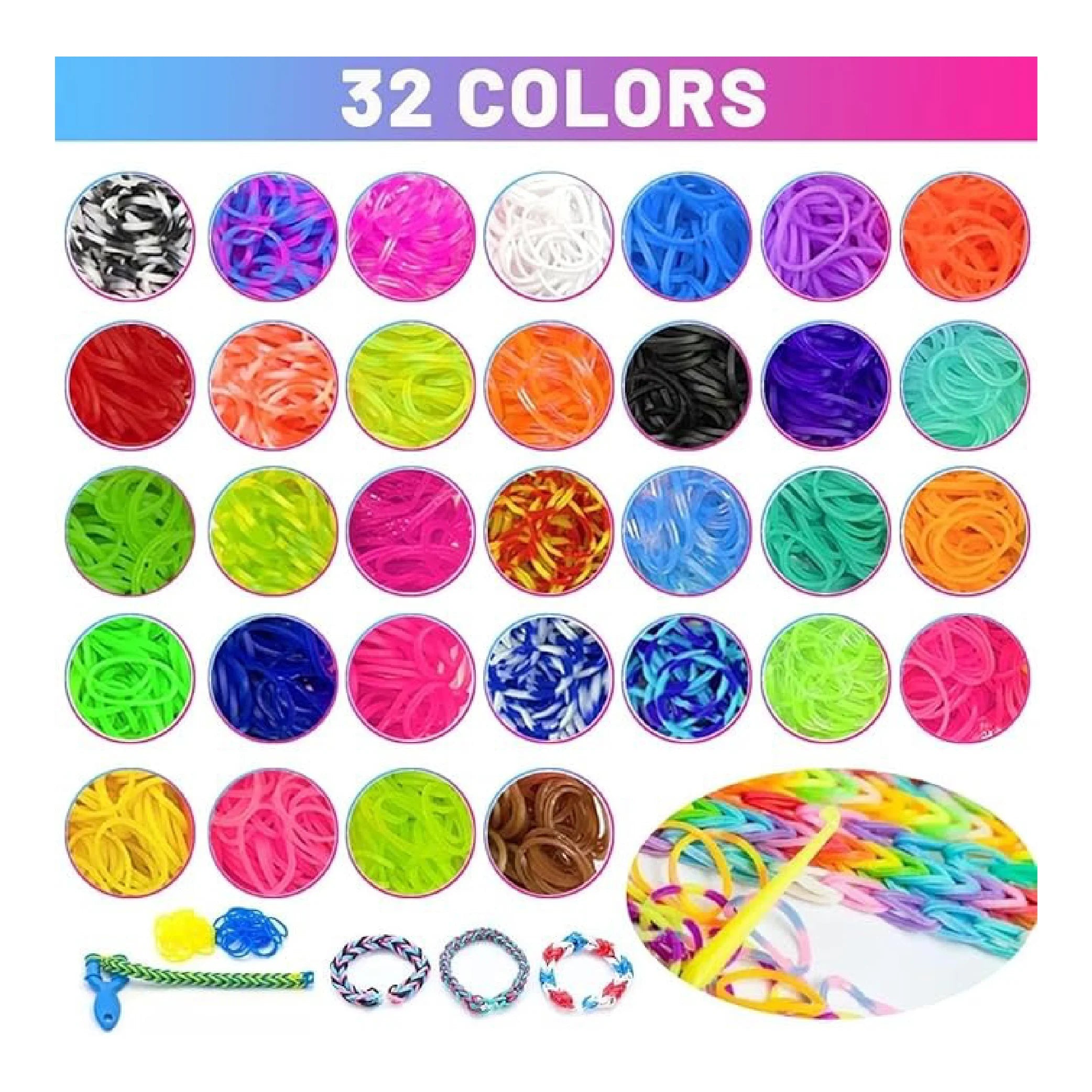 Loom Rubber Band Twister Set with Tools, Charms, and S-Clips