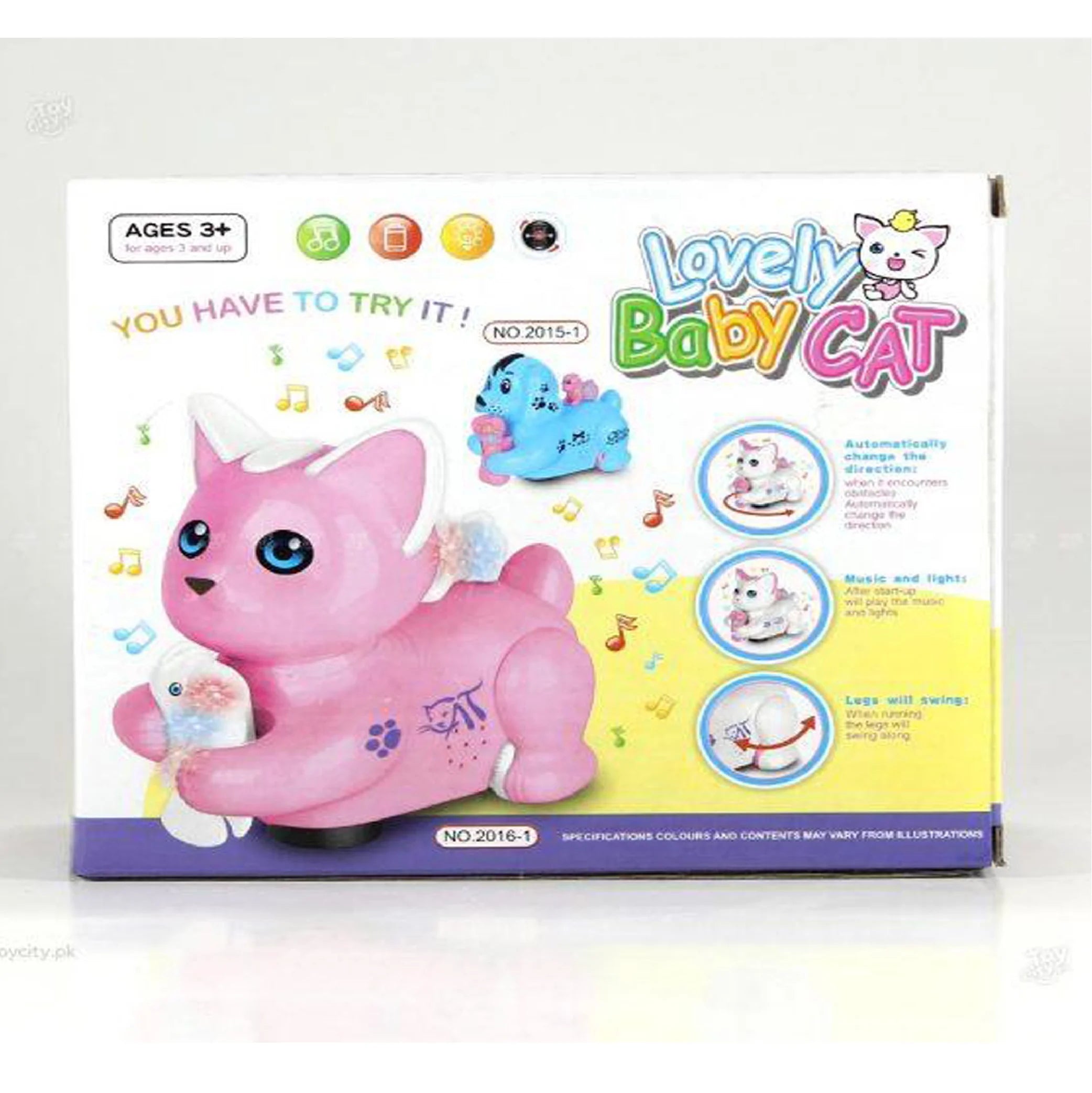 Lovely Baby Cat Robotic Music & Light Toy - Interactive Playtime Fun