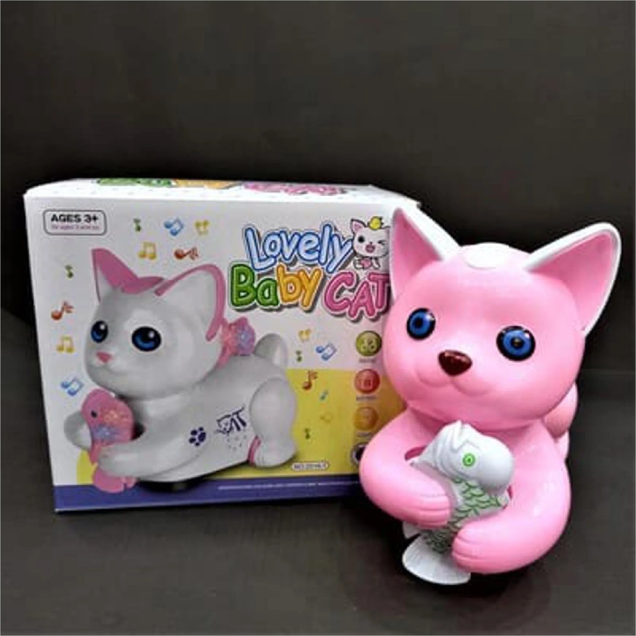 Lovely Baby Cat Robotic Music & Light Toy - Interactive Playtime Fun