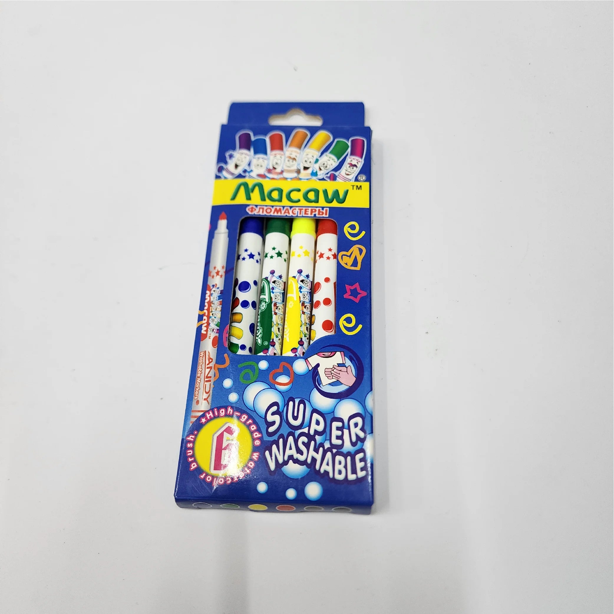 Macow Super Washable Marker Set (6-Piece)