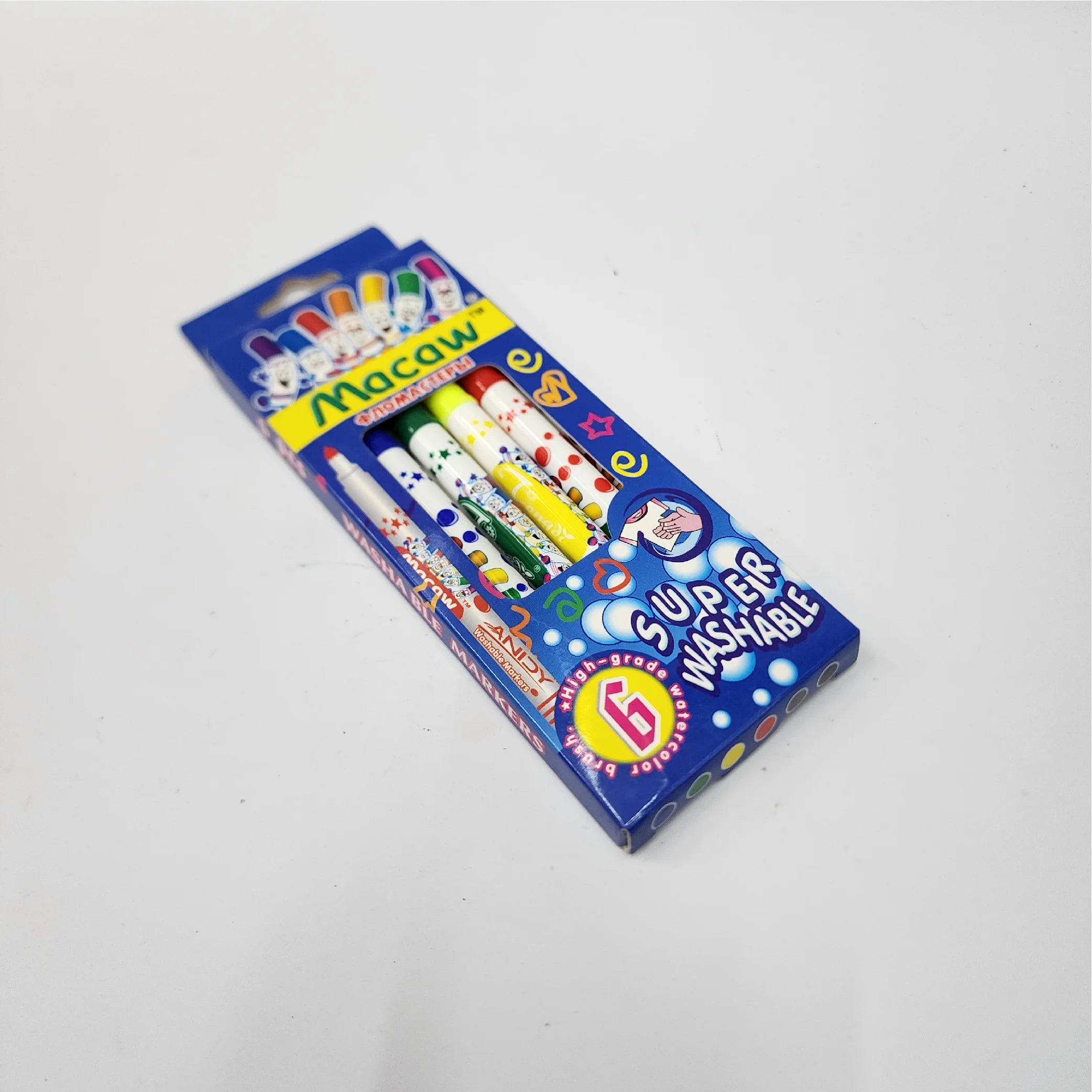 Macow Super Washable Marker Set (6-Piece)