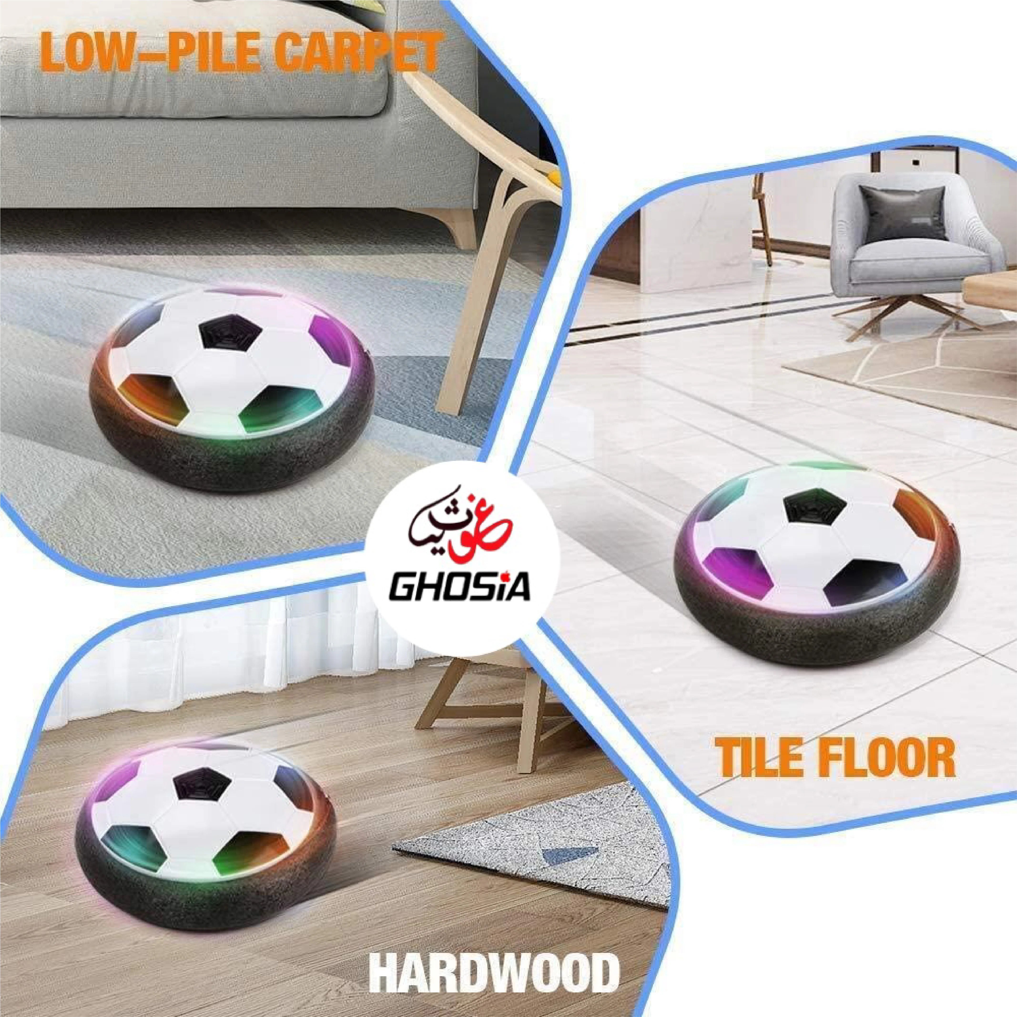 Magic Floating Football Game with 2 Goal Posts - Indoor Sports Game for Kids & Adults - Model 9705