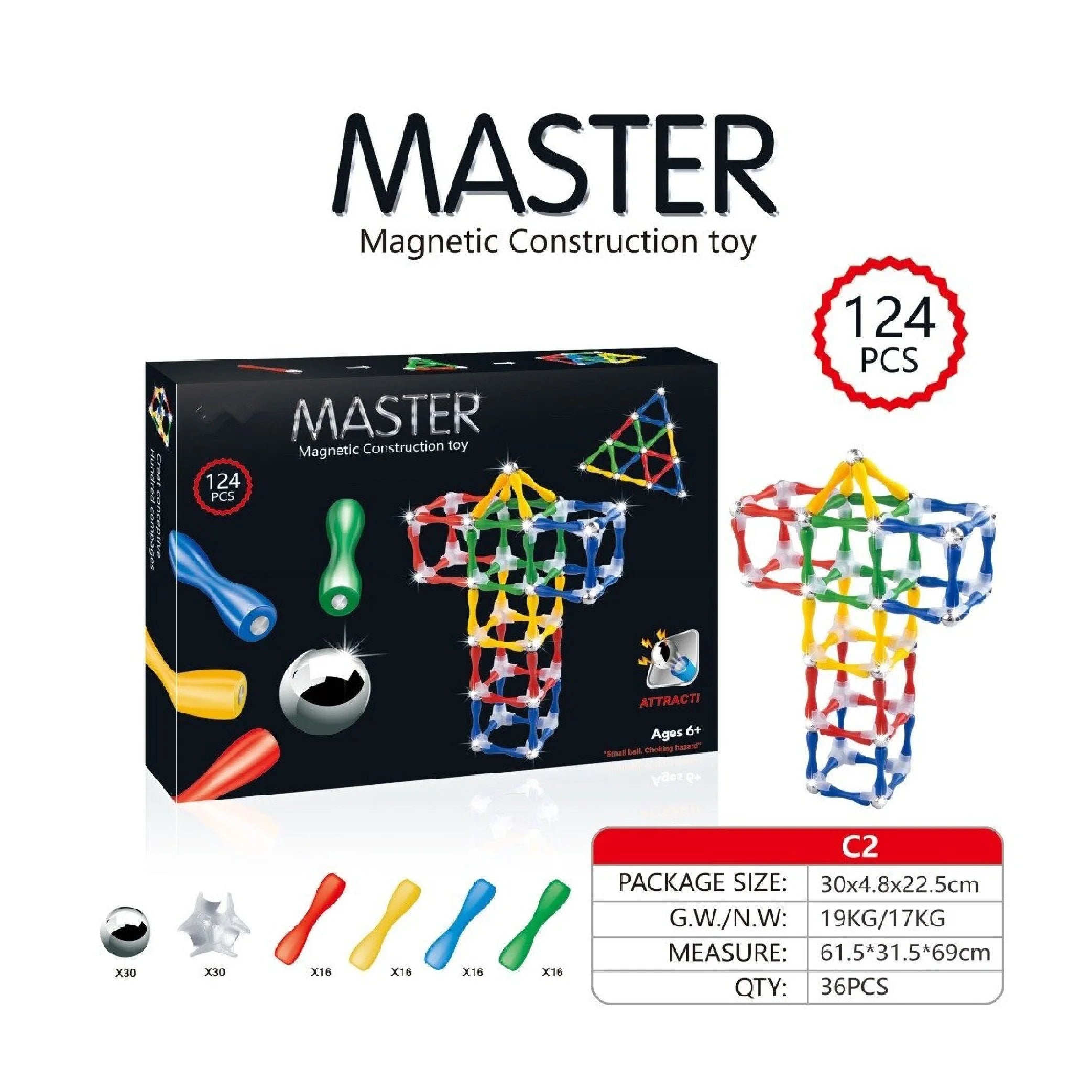 Magnetic Balls & Sticks Building Block Toy