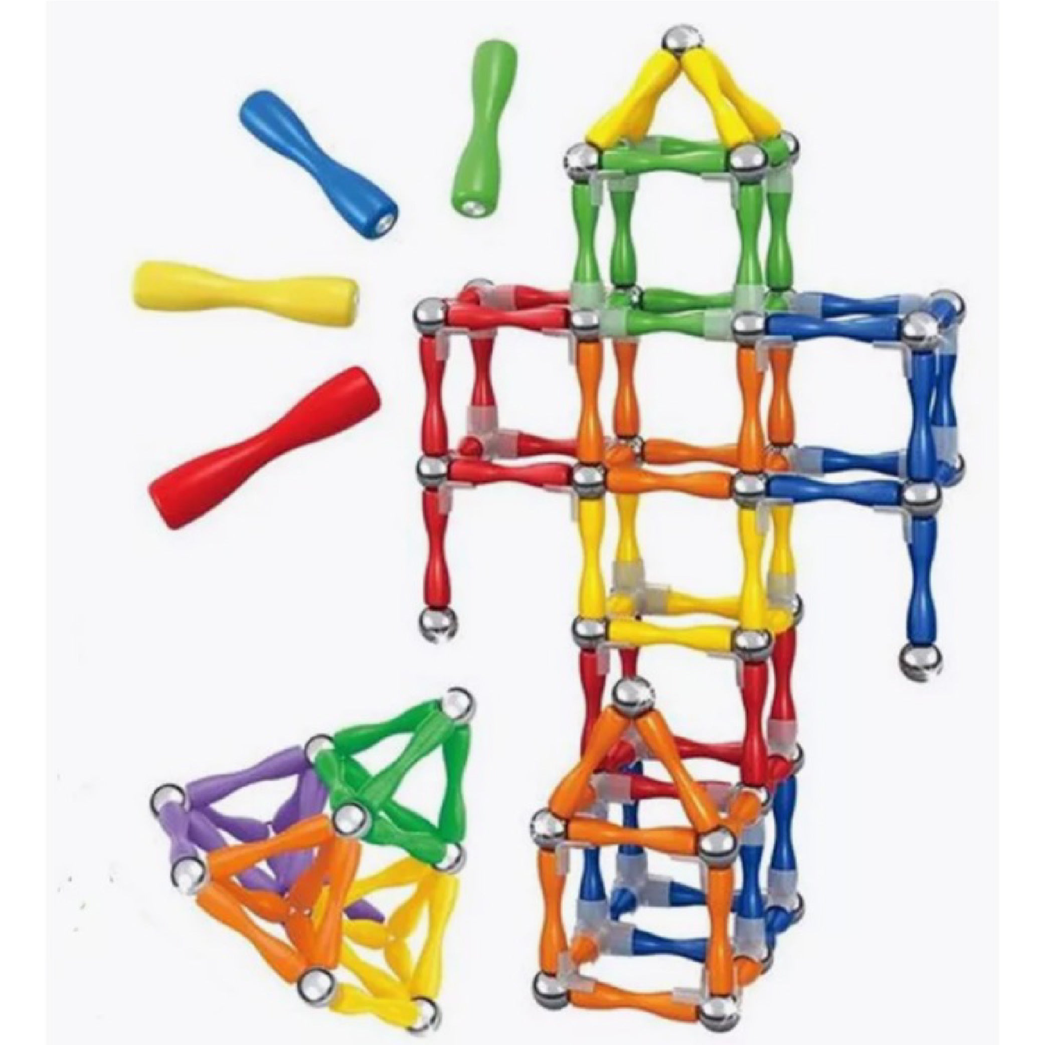 Magnetic Building Sticks Set – 90-Piece Educational Construction Kit for Kids