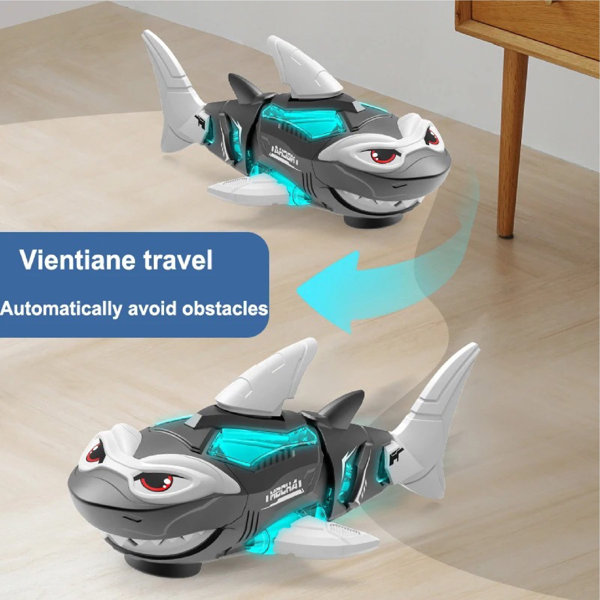 Mechanical Shark Toy with Lights, Sound, and Biting Action