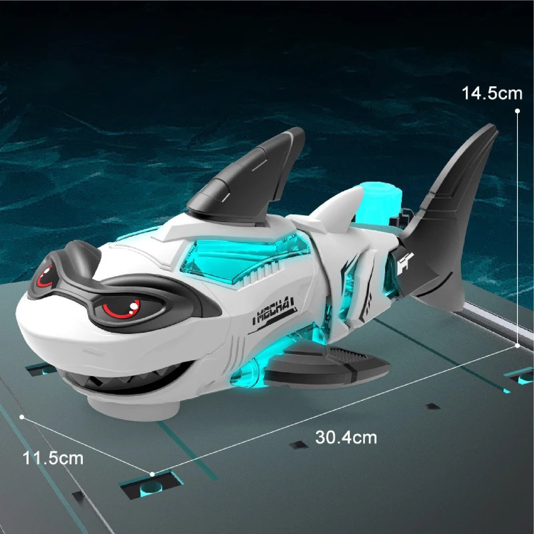 Mechanical Shark Toy with Lights, Sound, and Biting Action