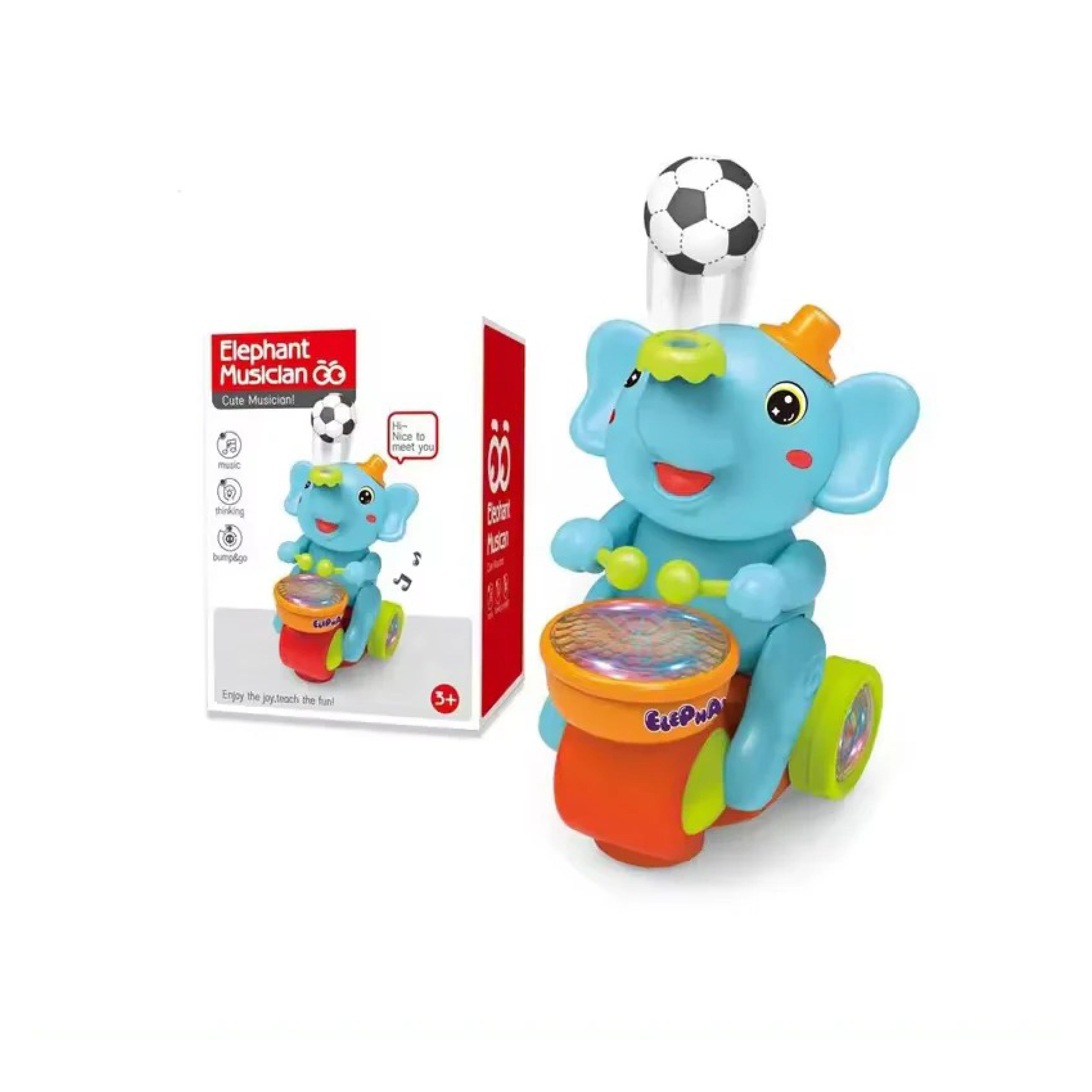 Melo Elephant Battery-Operated Musical Toy with Lights and Sounds – Interactive Elephant for Babies