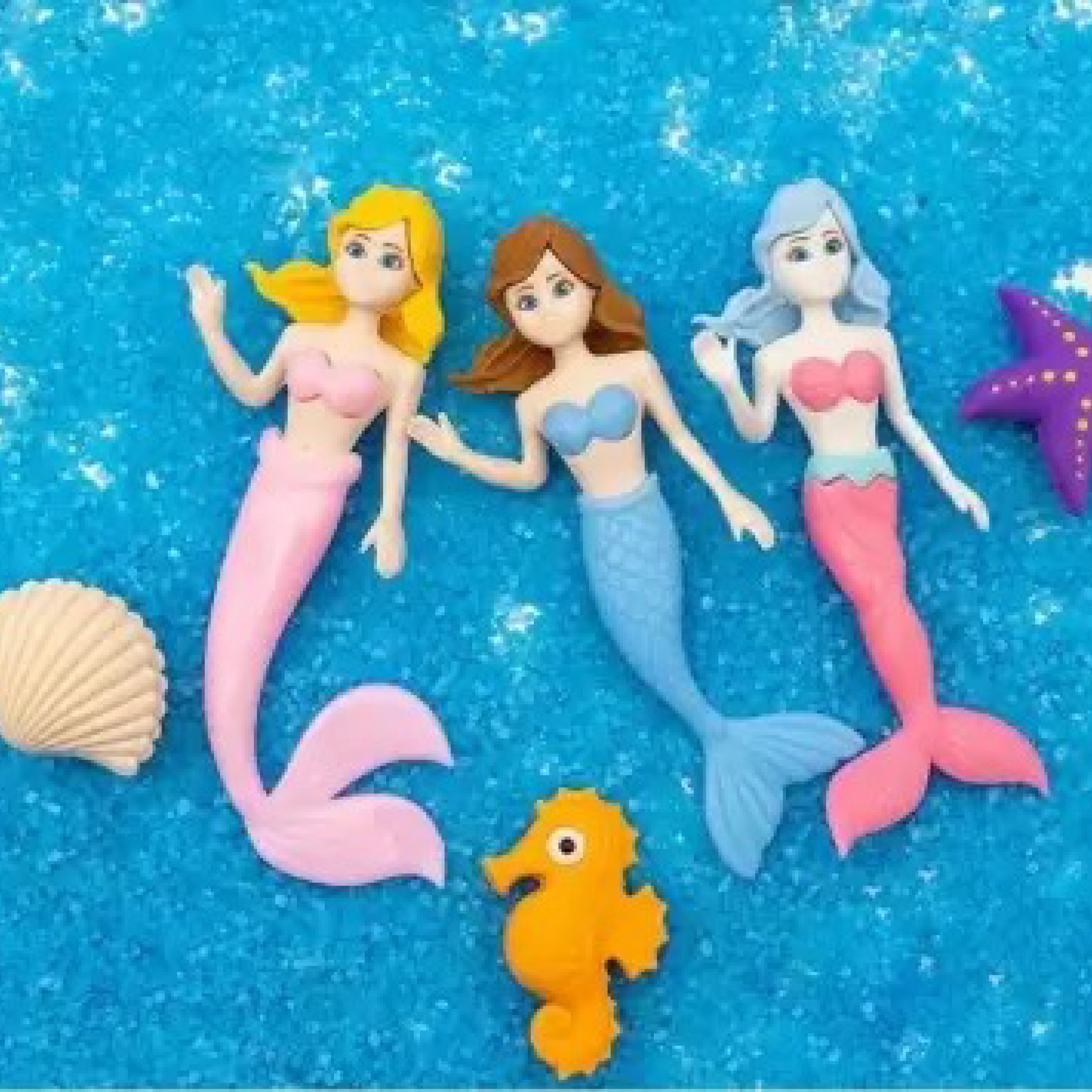 Mermaid Princess Erasers – 3D Pencil Erasers for Kids