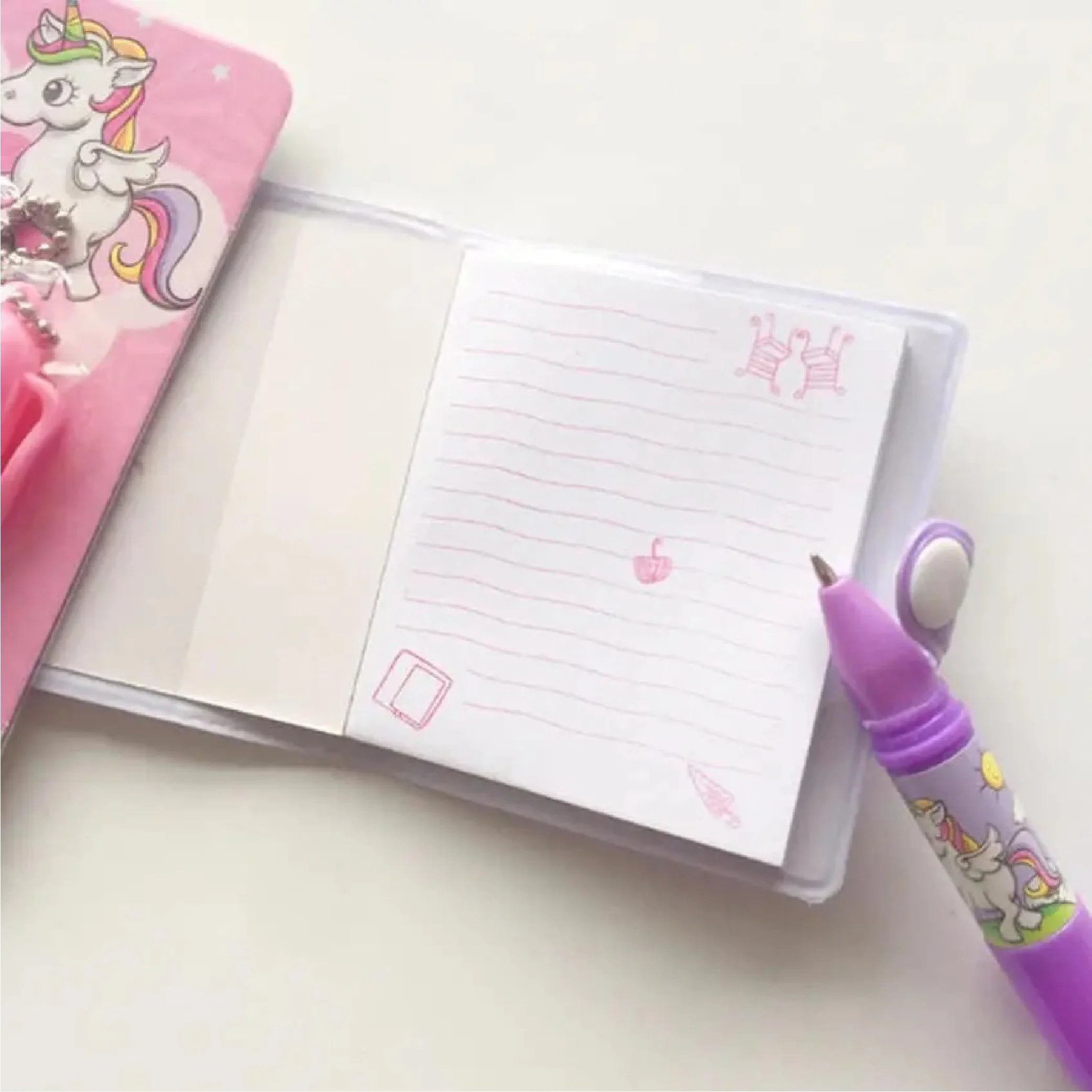 Mini Unicorn Notebook Journal – Cute Autograph Diary with Pen