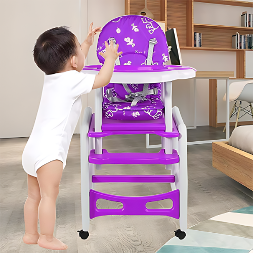 3-in-1 Convertible Kids High Chair - Rocking Horse, Writing Table & Dining Chair