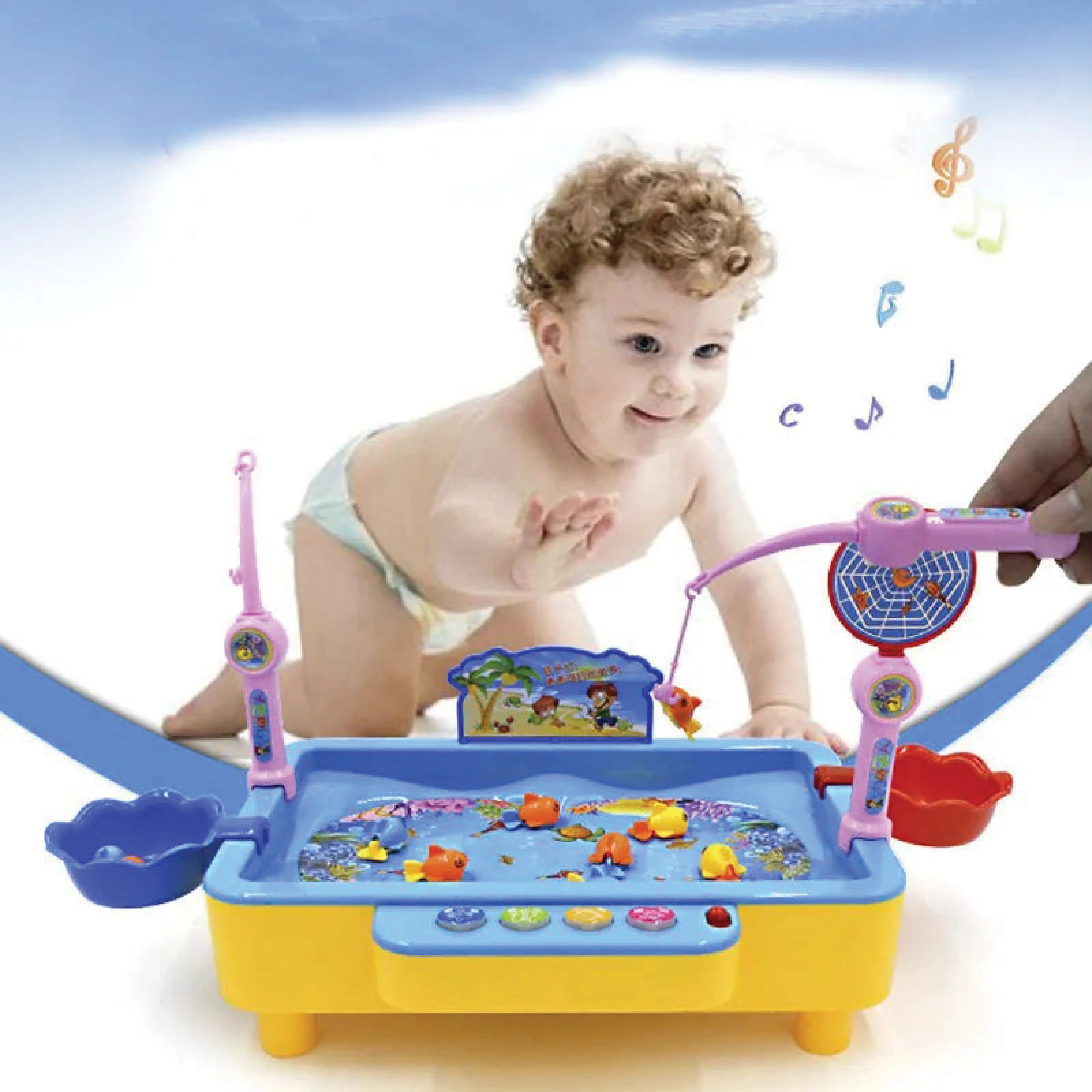 Fishing Game Table with Music and Water Play – Interactive Toy for Kids