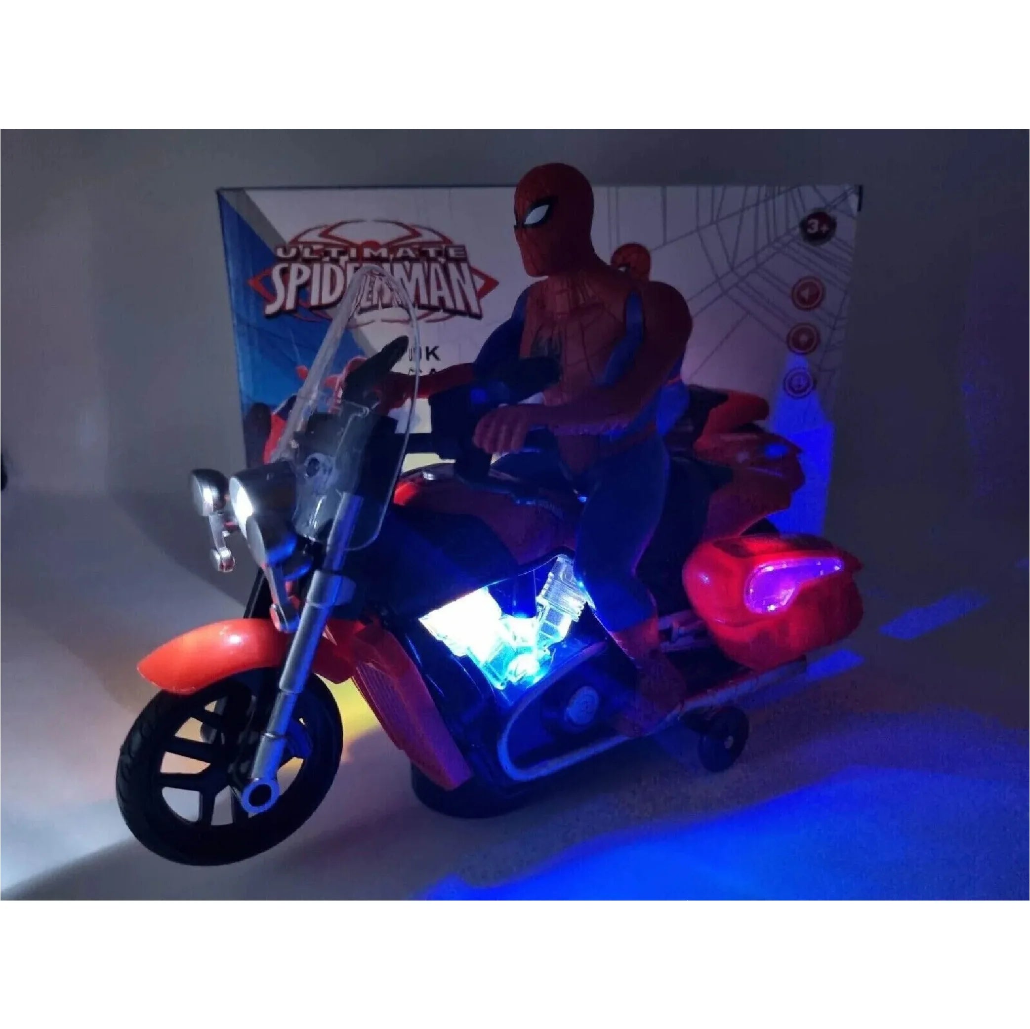 Musical Light Sound Spider-Man Motorcycle Toy – Action-Packed Fun!