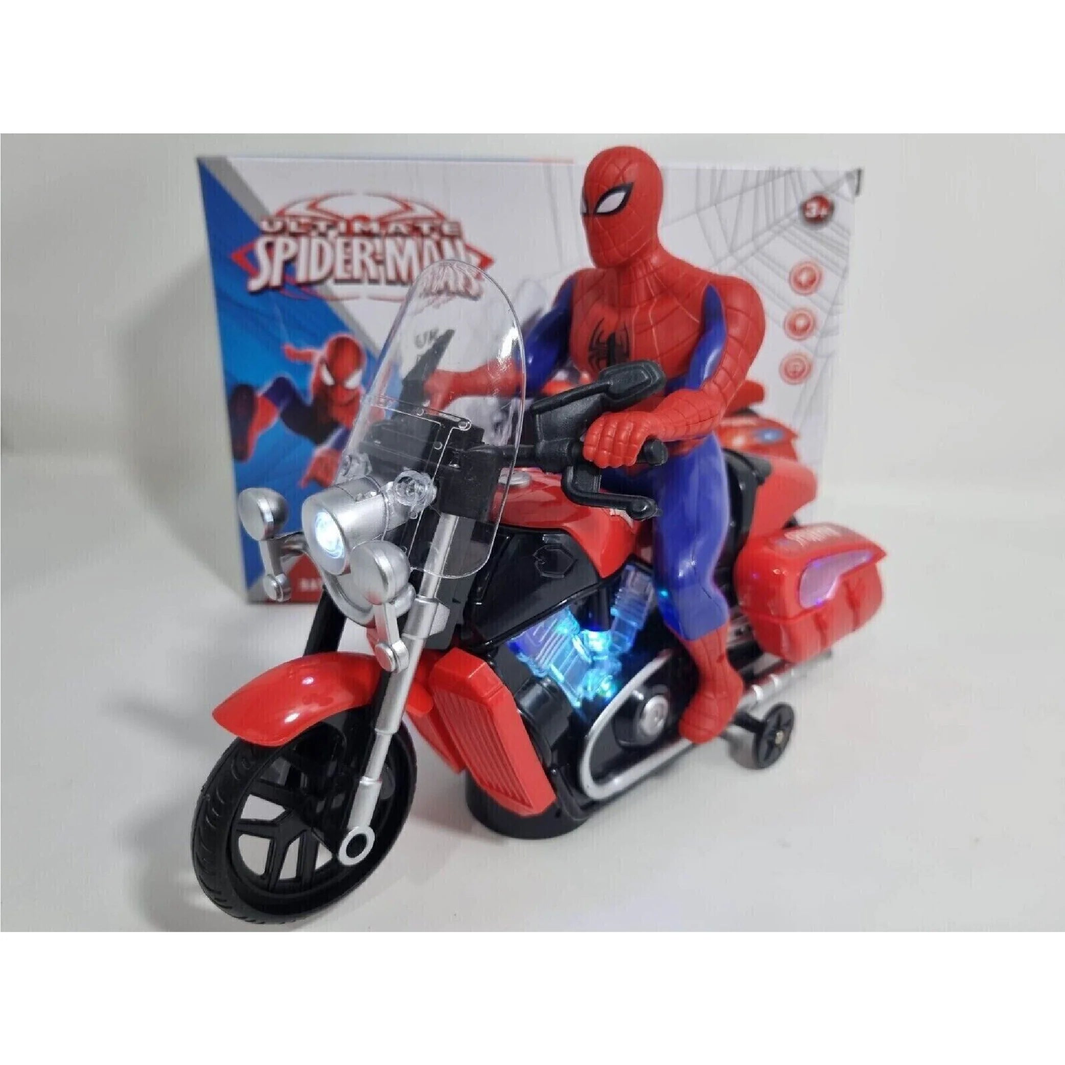 Musical Light Sound Spider-Man Motorcycle Toy – Action-Packed Fun!