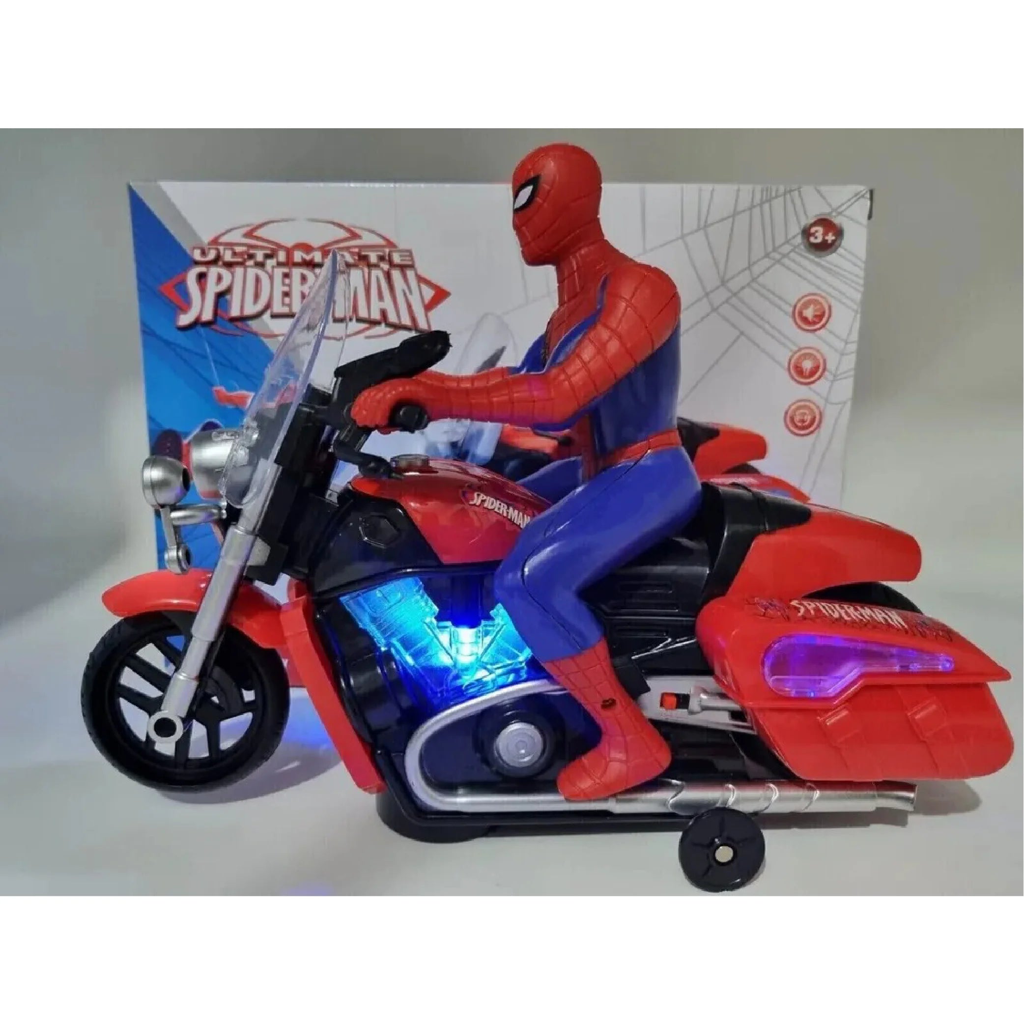 Musical Light Sound Spider-Man Motorcycle Toy – Action-Packed Fun!