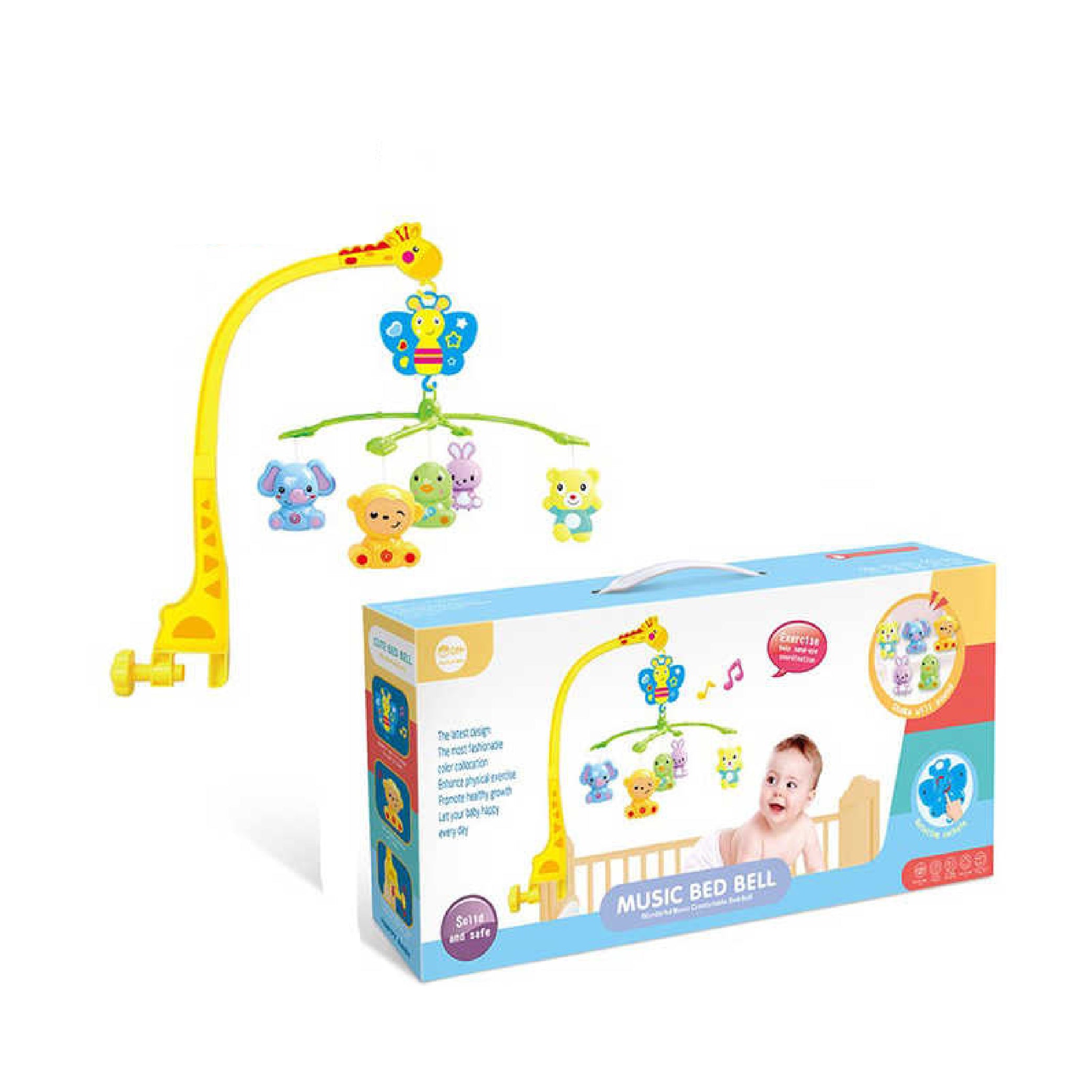 Musical Mobile Baby Crib Toy with Plush Animals and Soothing Melodies