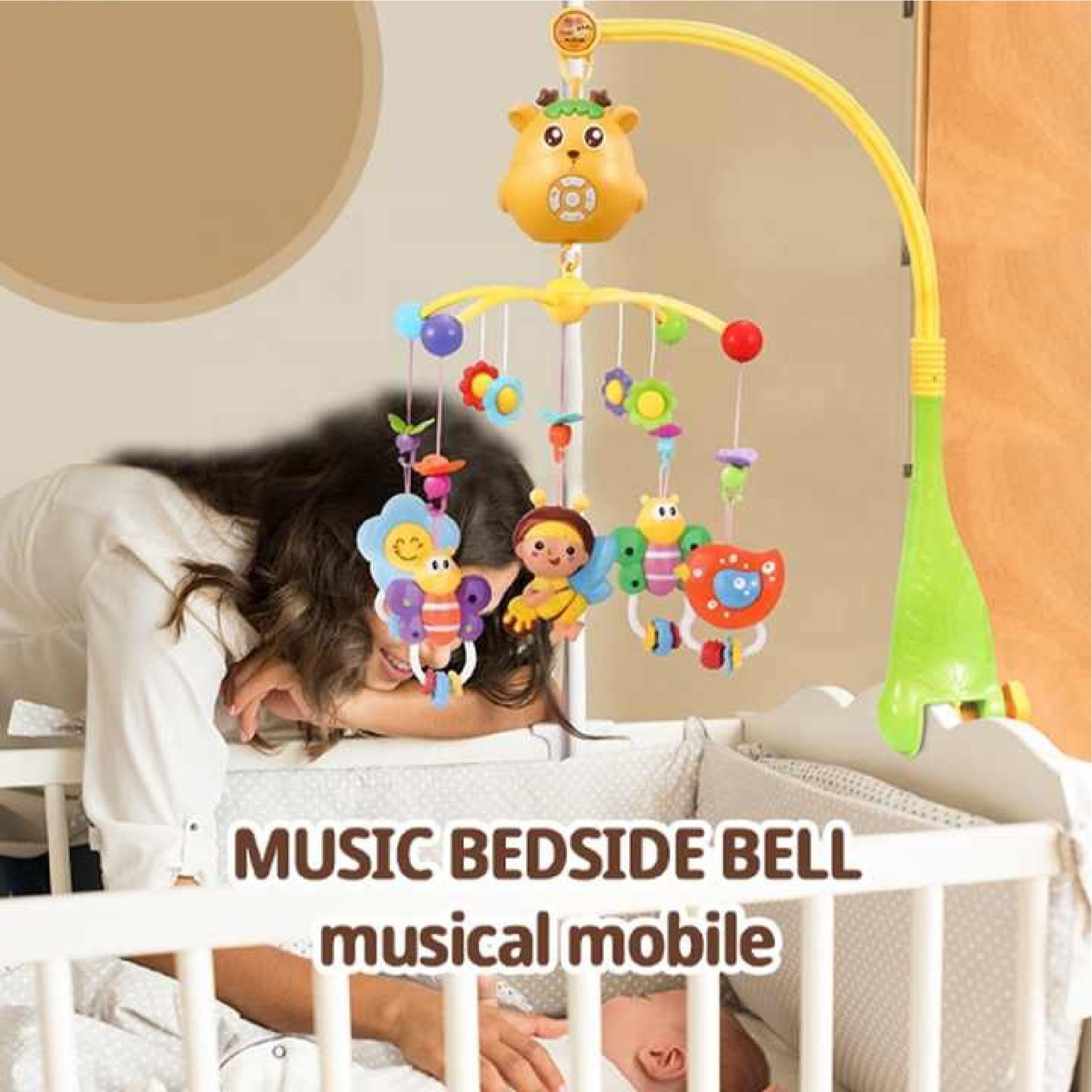 Musical Mobile Baby Crib Toy with Plush Animals and Soothing Melodies