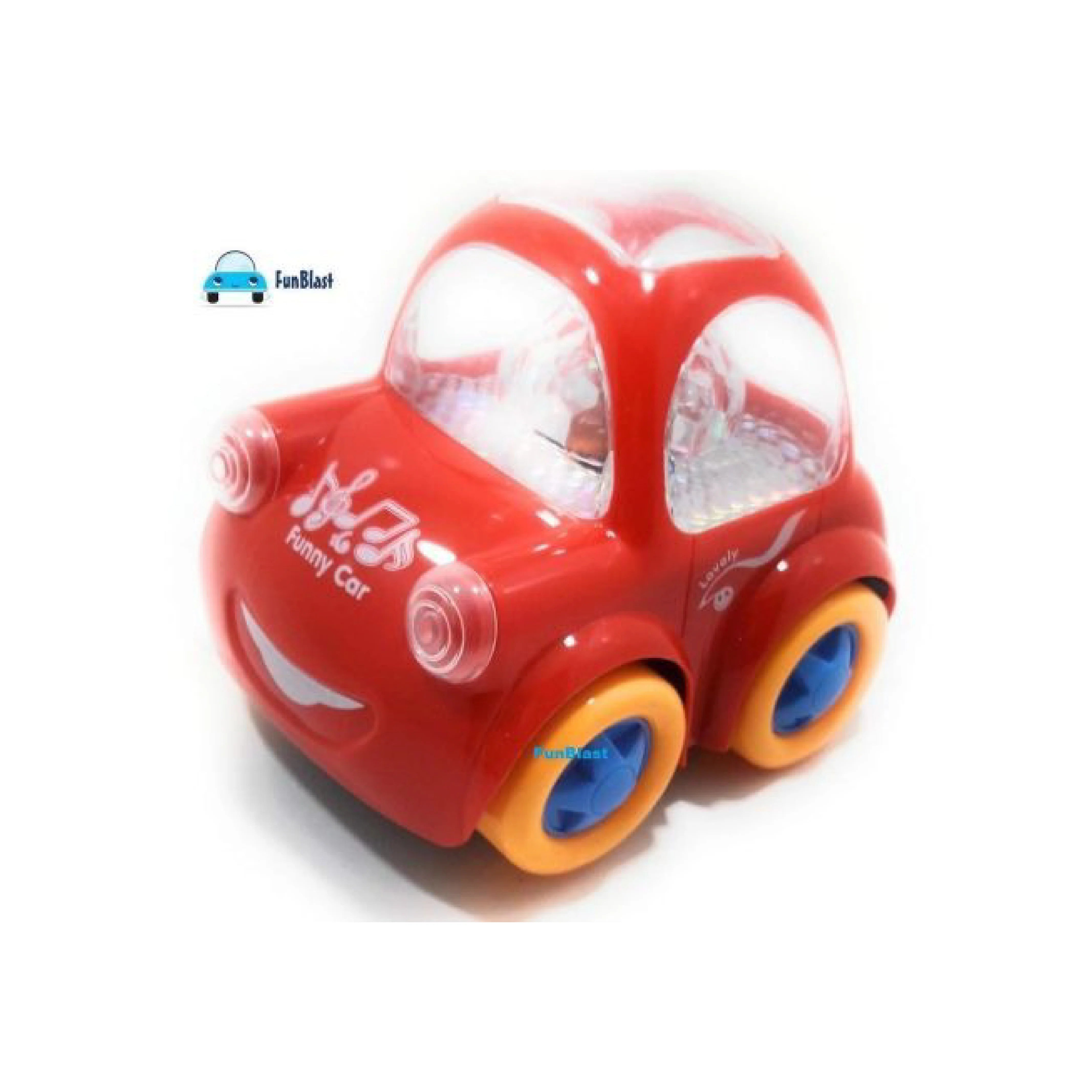 Bump and Go Funny Car - Interactive Toy with Music and Flashing Lights