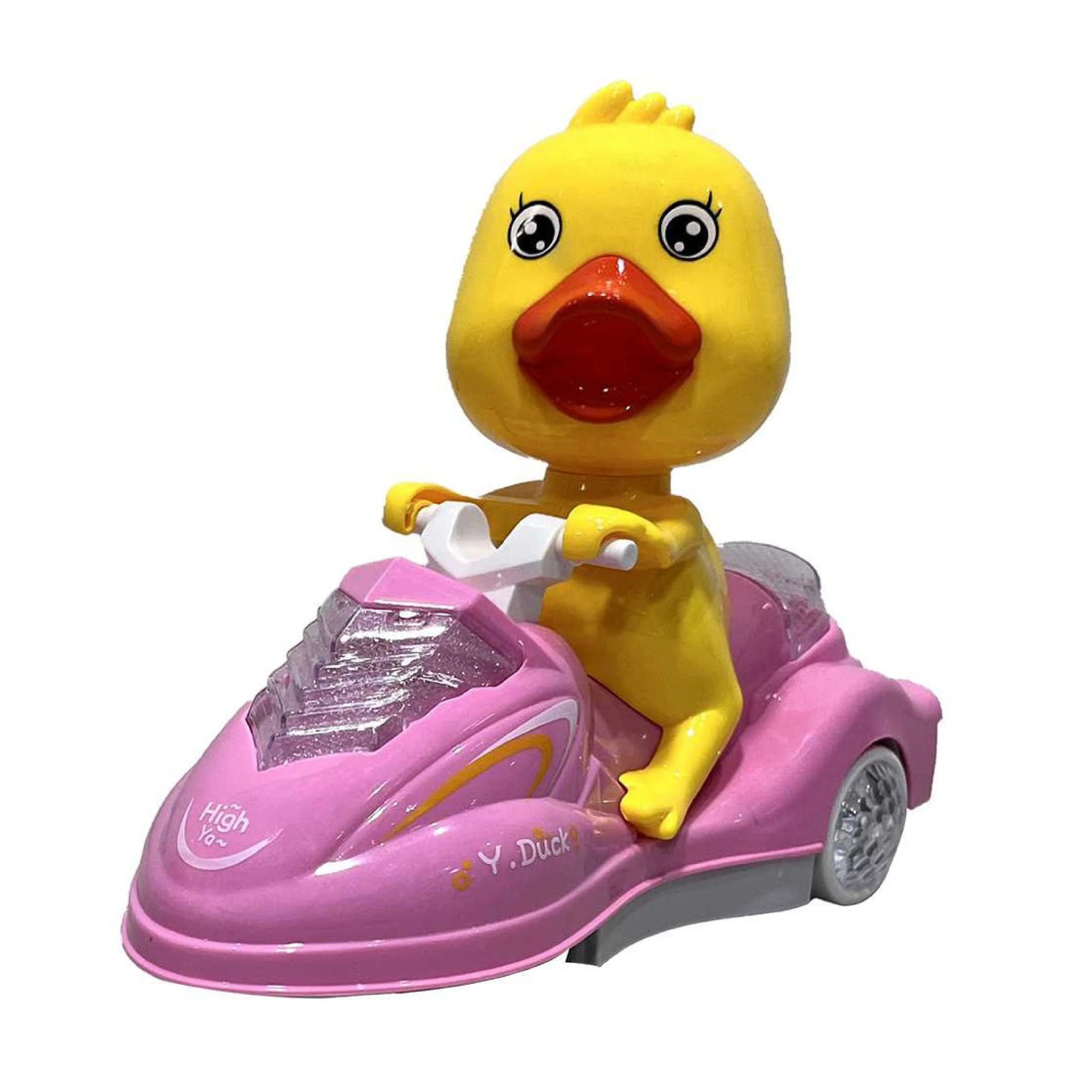 Cute Duck Ship Toy with Nodding Head and Flashing Lights