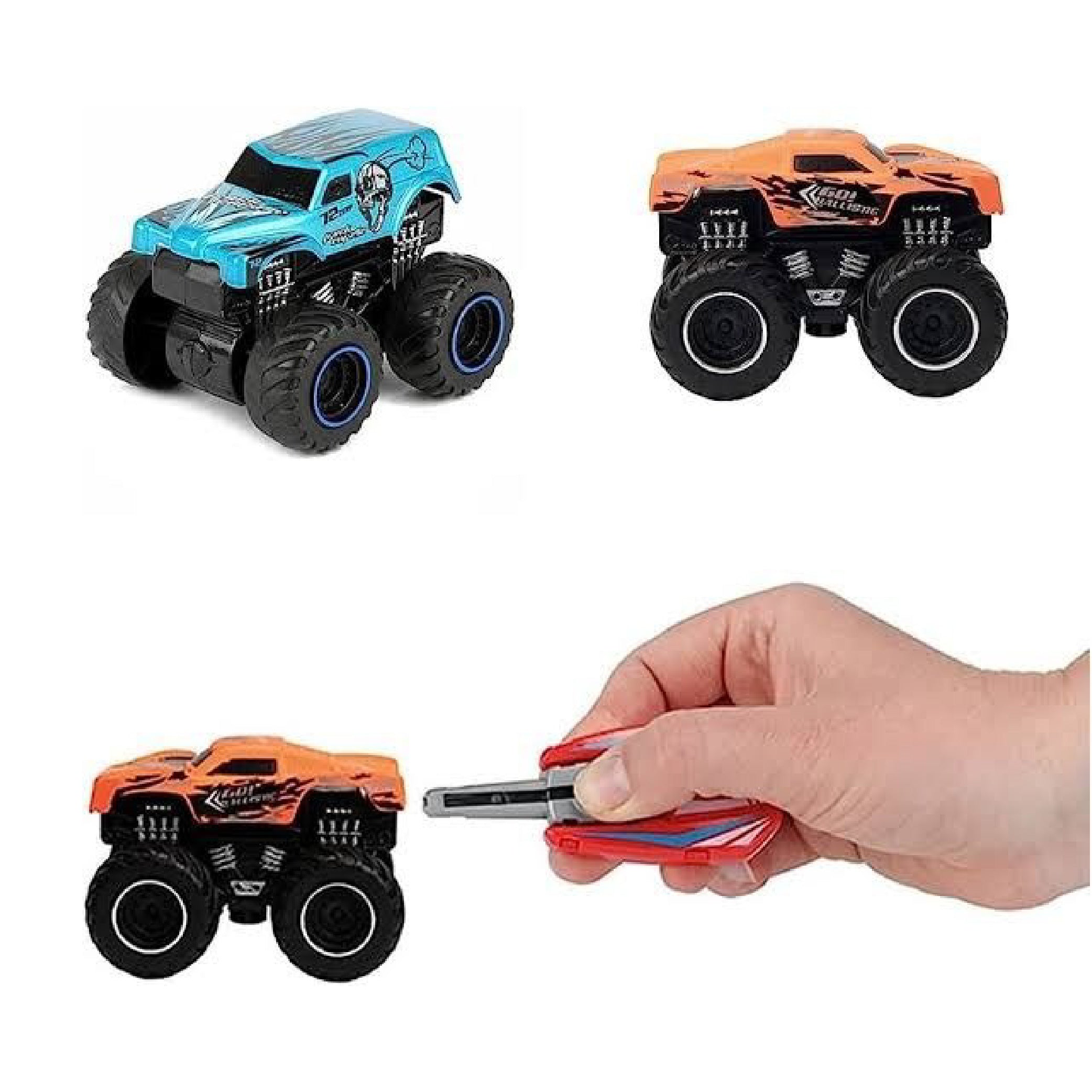 Monster Truck Launcher Set – Off-Road Metal Cars with Speed Launcher for Kids