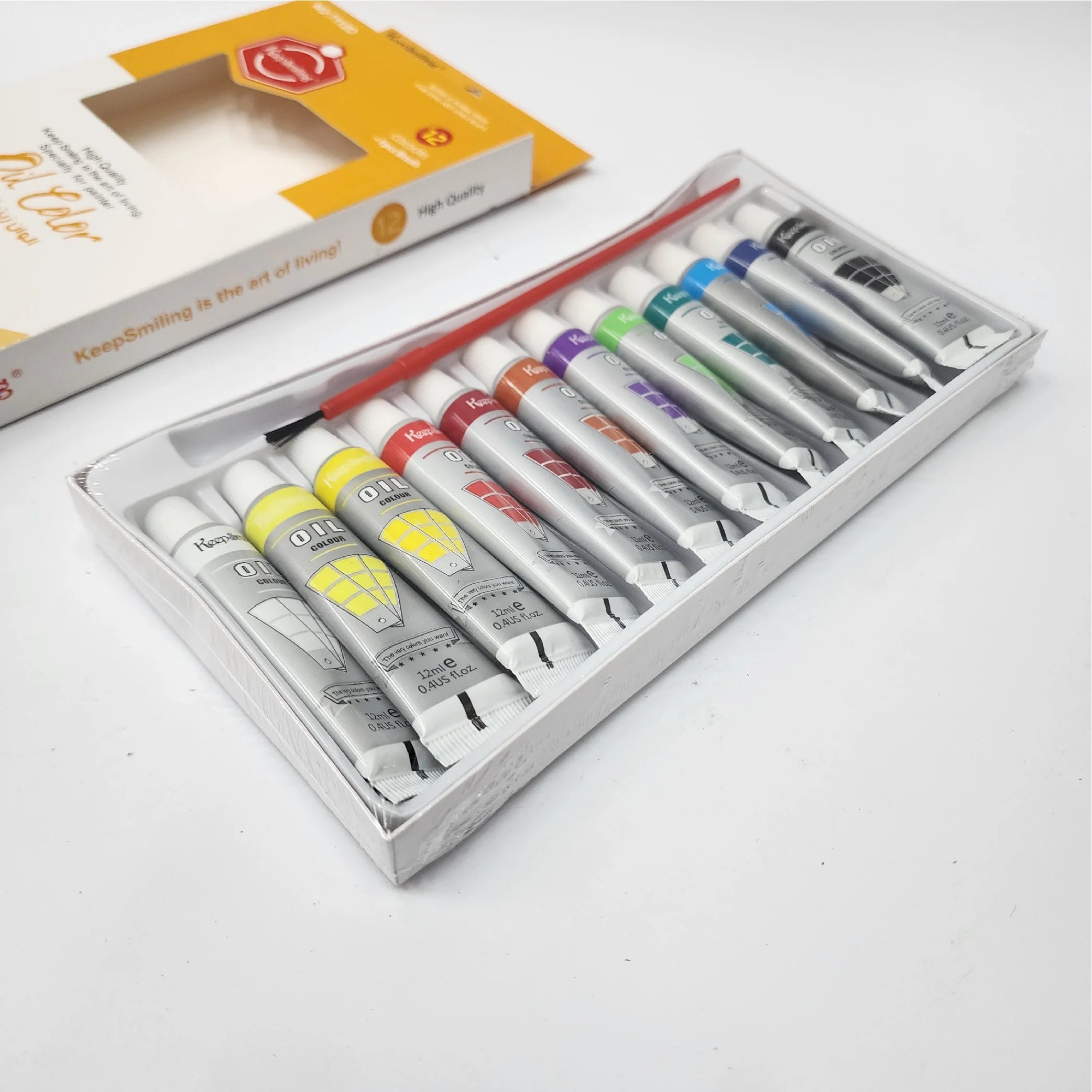 Oil Colour Set (12 x 12mL + 1 Brush)