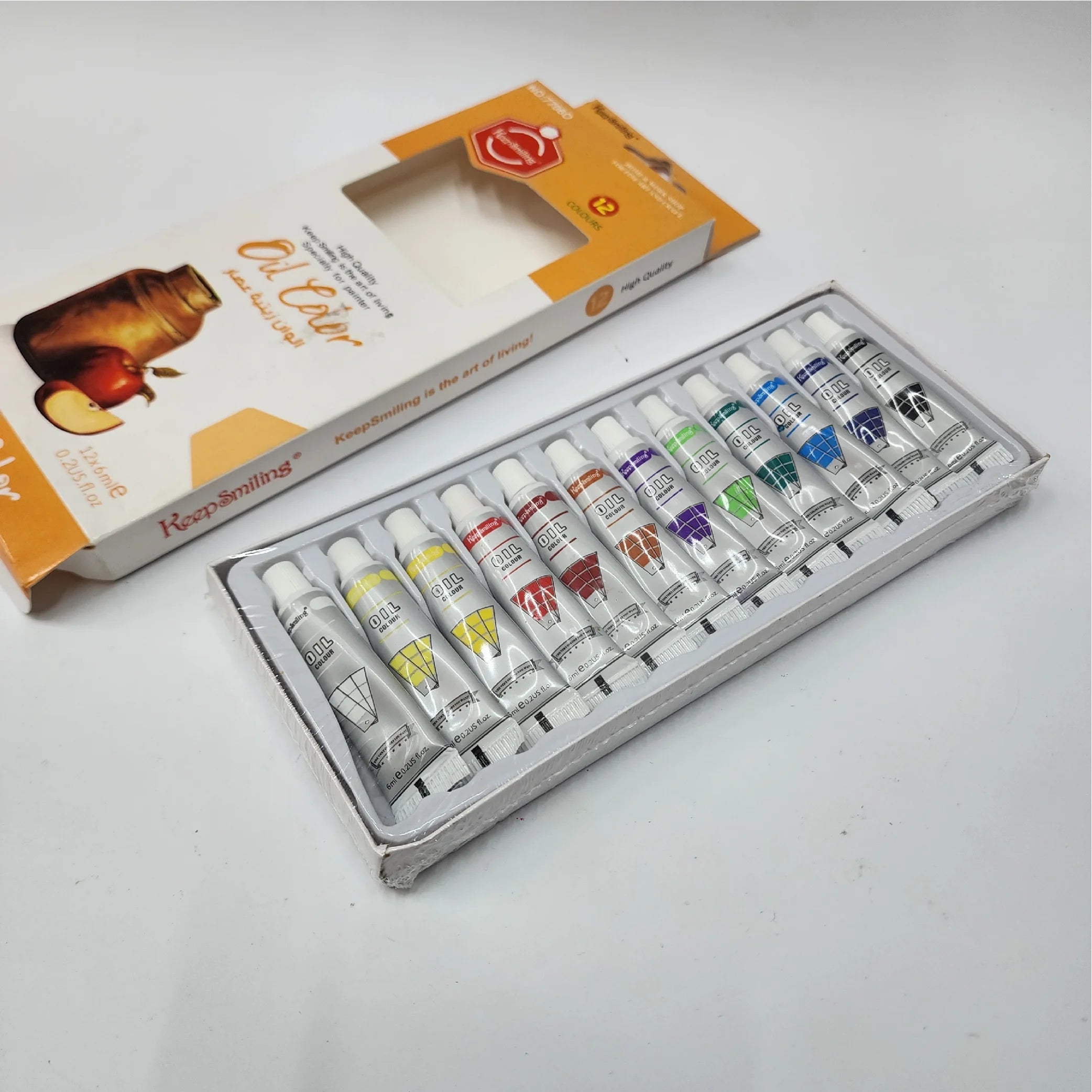 Oil Colour Set (12 x 12mL + 1 Brush)