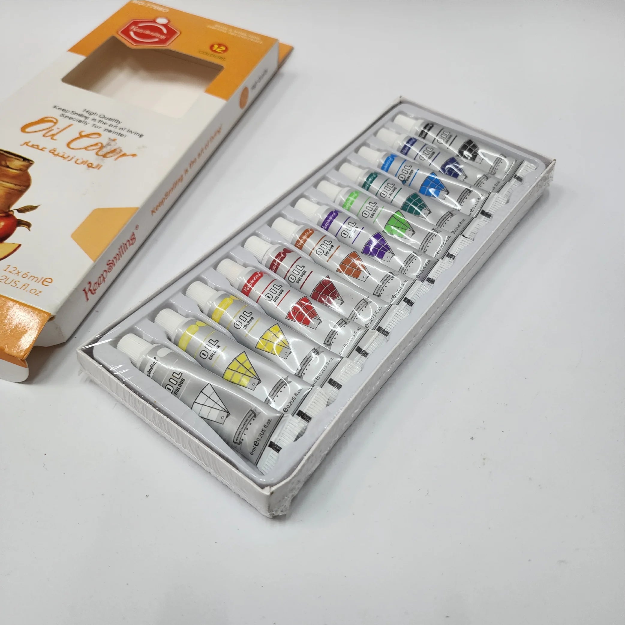 Oil Colour Set (12 x 12mL + 1 Brush)