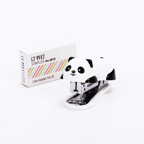 Panda Cartoon Mini Stapler - School Supplies & Office Stationery