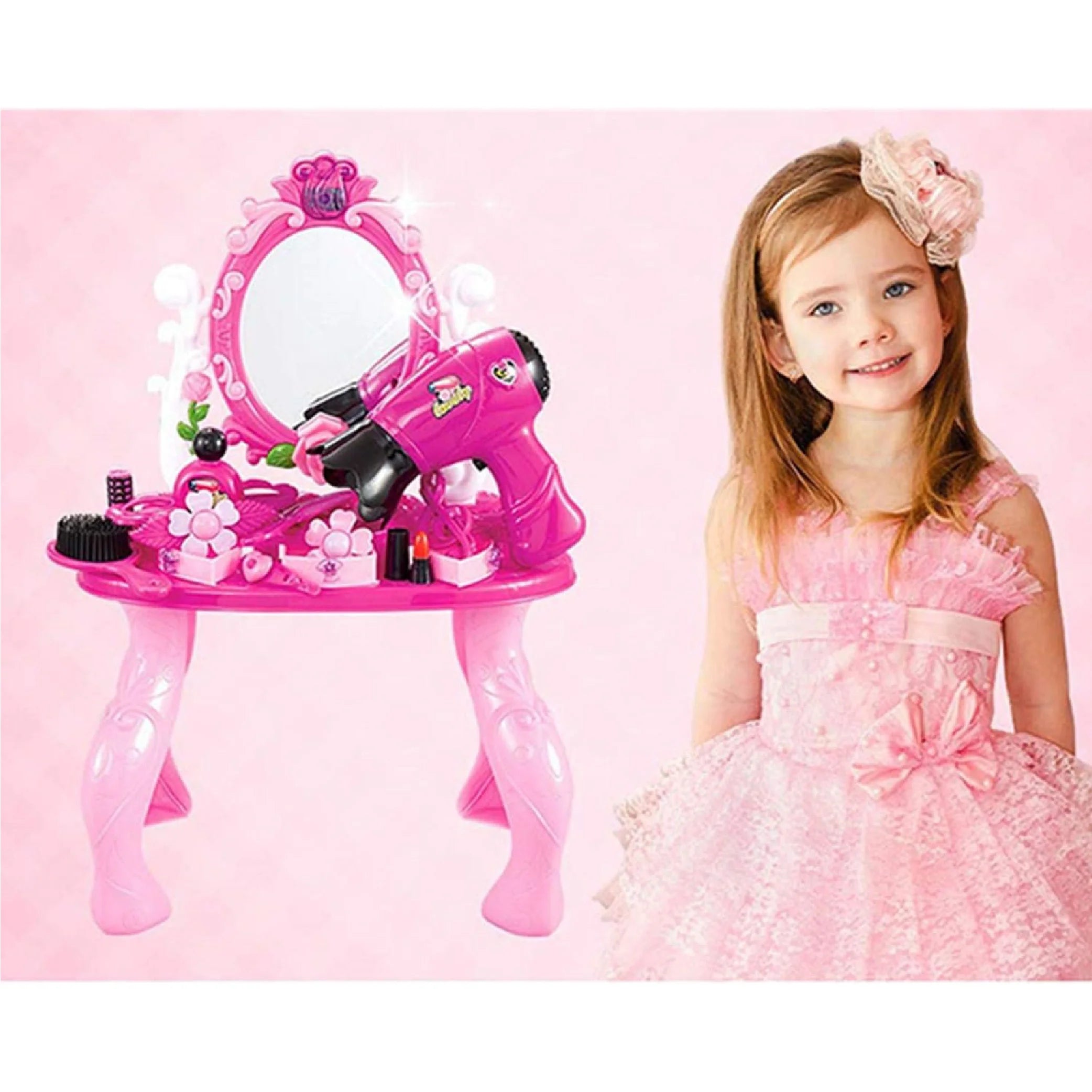 Glamour Mirror & Dressing Table Set – Perfect Playset for Little Princesses!