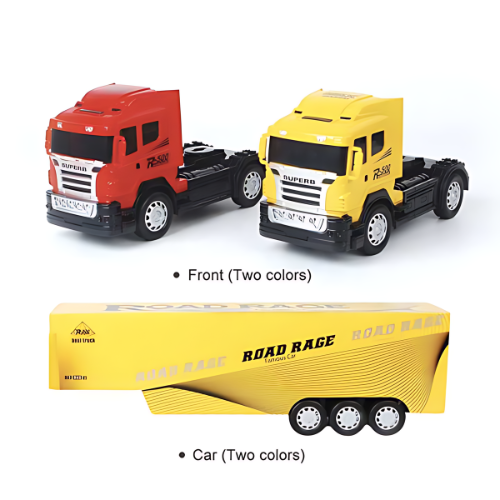 Heavy Duty RC Truck Toy - Rechargeable with LED Lights