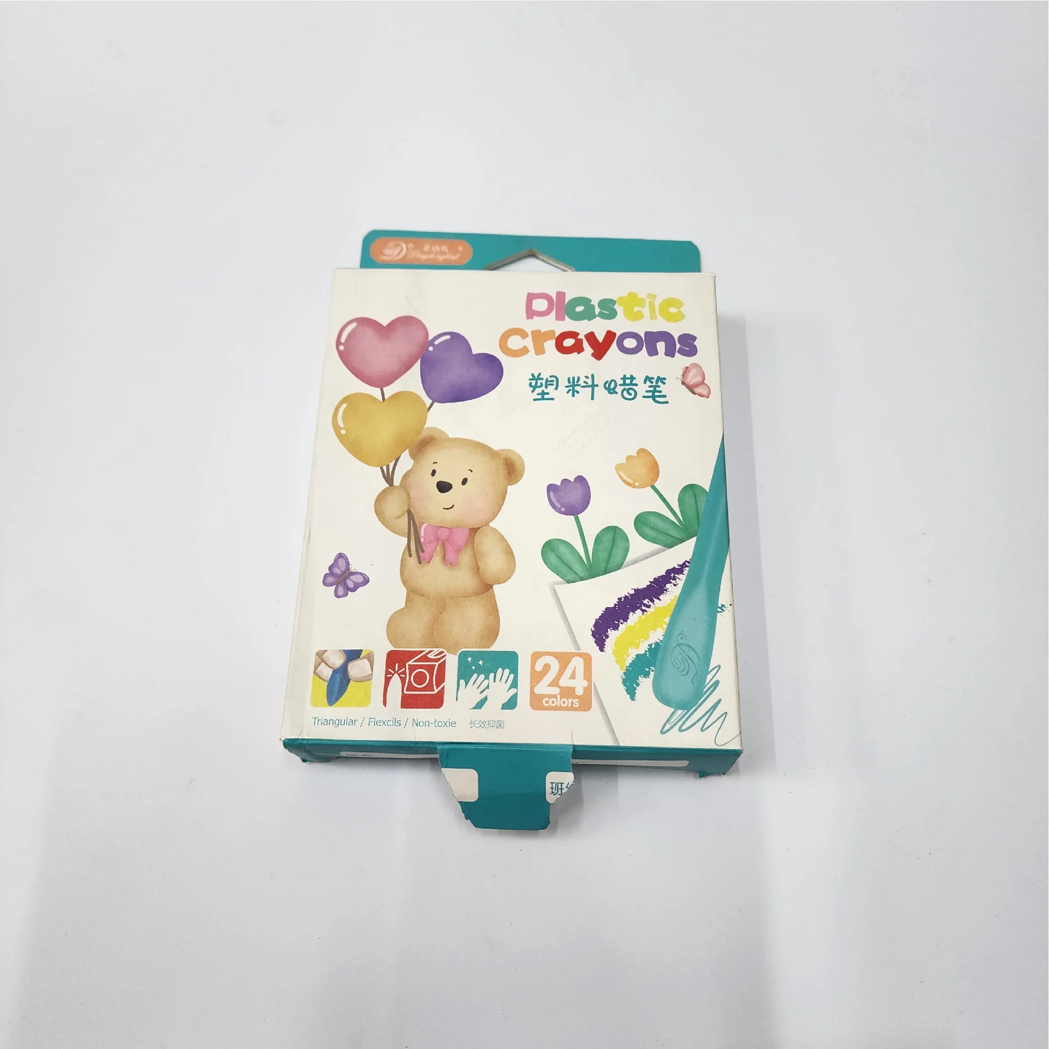 Plastic Crayons - 12 Bright Colors
