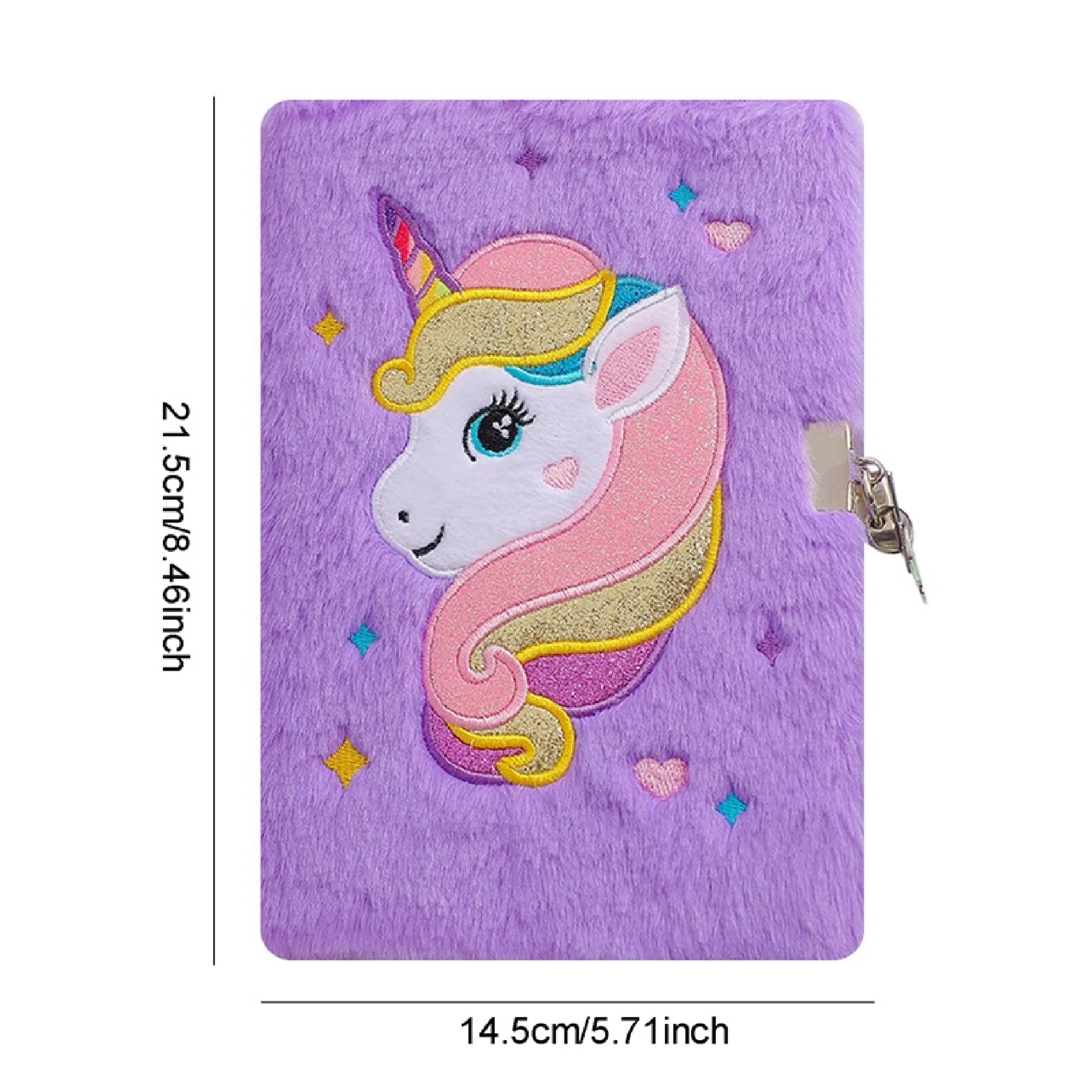 Claire's Furry UNICORN Plush Diary