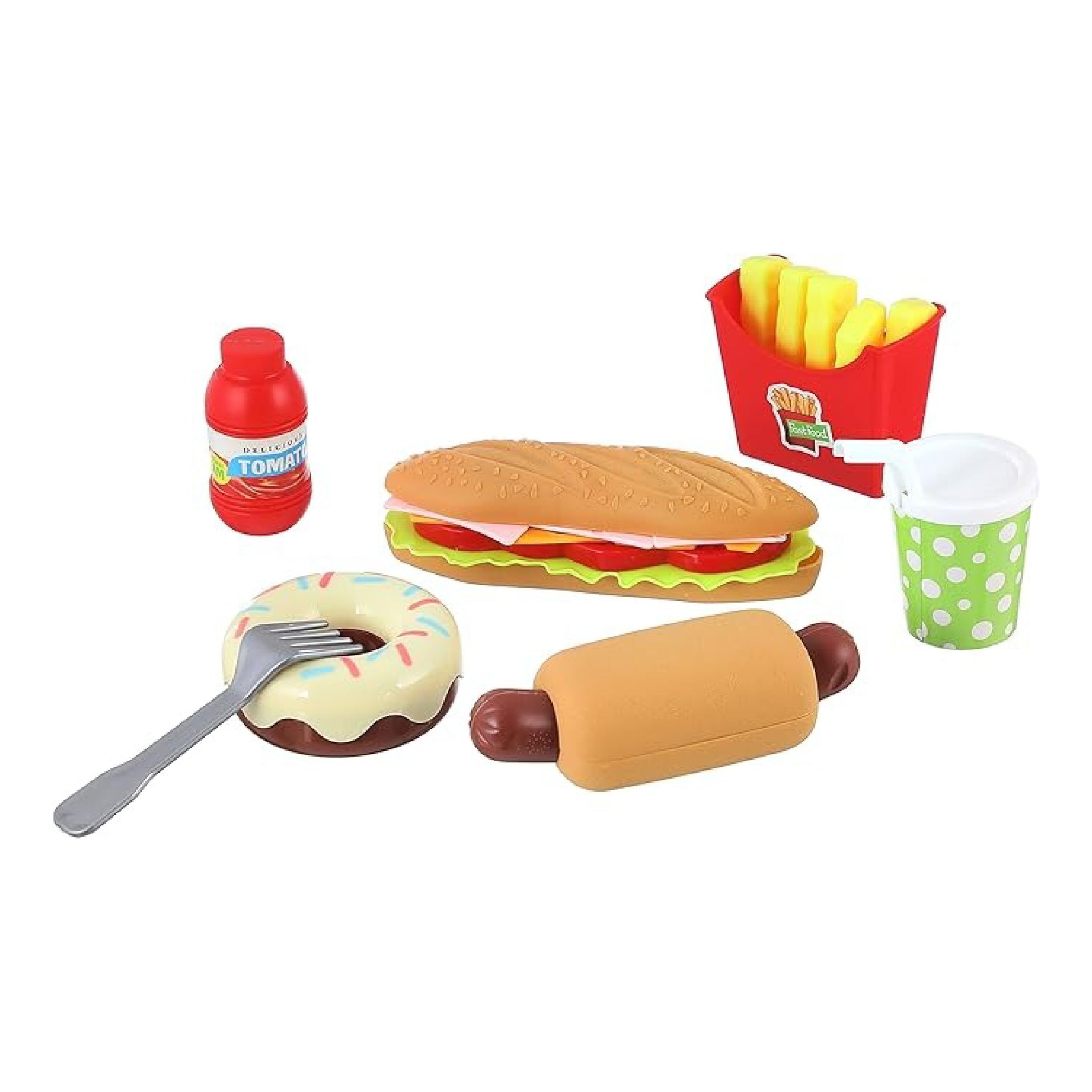 Kids Tableware Food Playset – Pretend Play Food for Fun Kitchen Role-Play