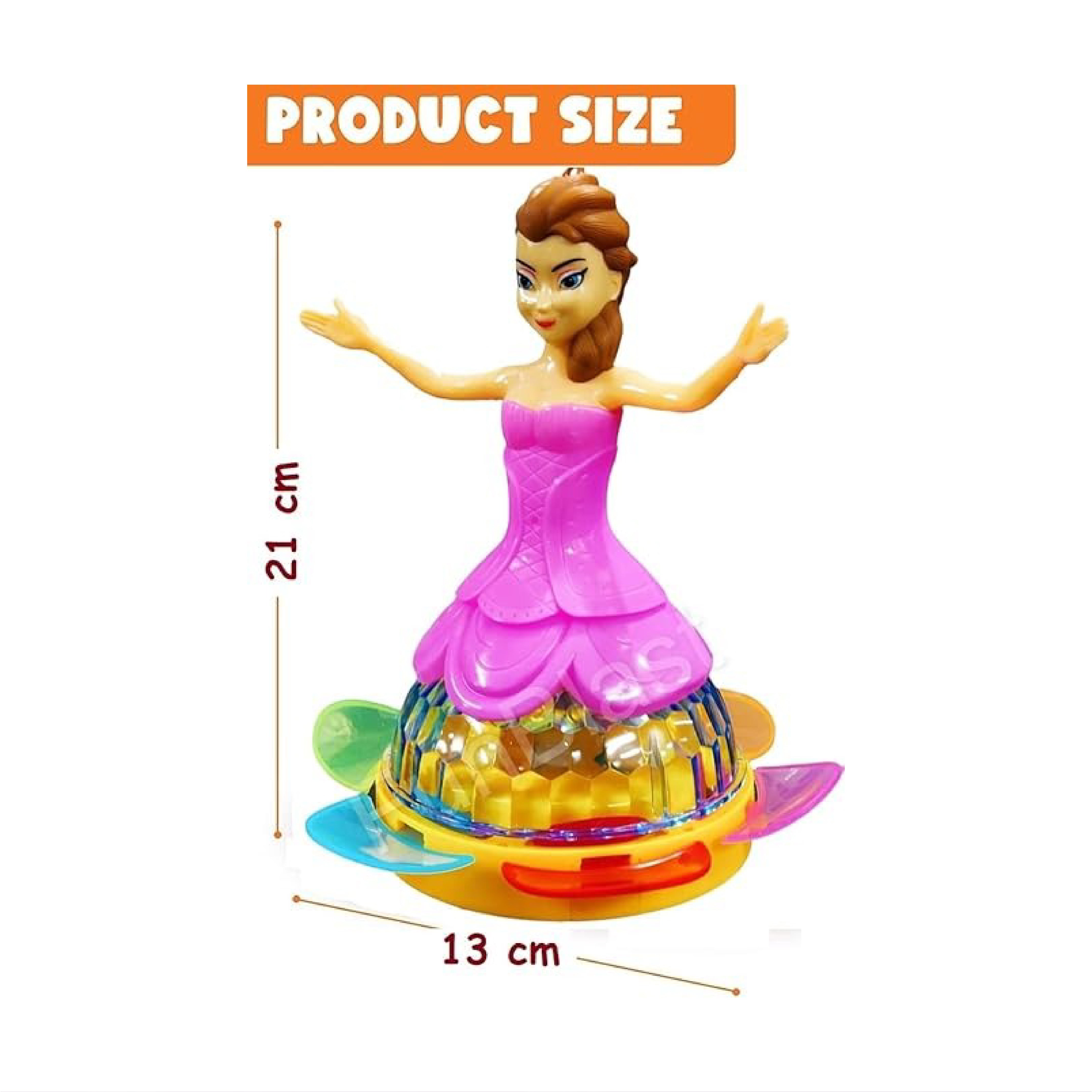 Princess Dancing Doll with 3D Lights & Sound - Musical Toy for Girls