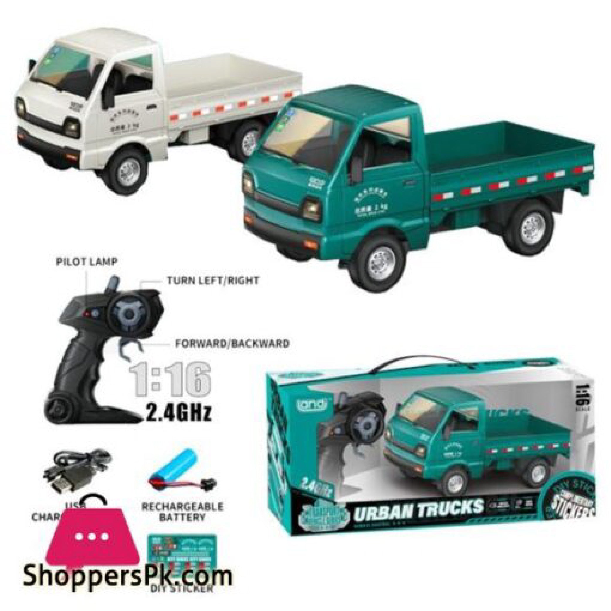 RC Cargo Truck with Remote Control - Realistic Delivery Vehicle for Kids