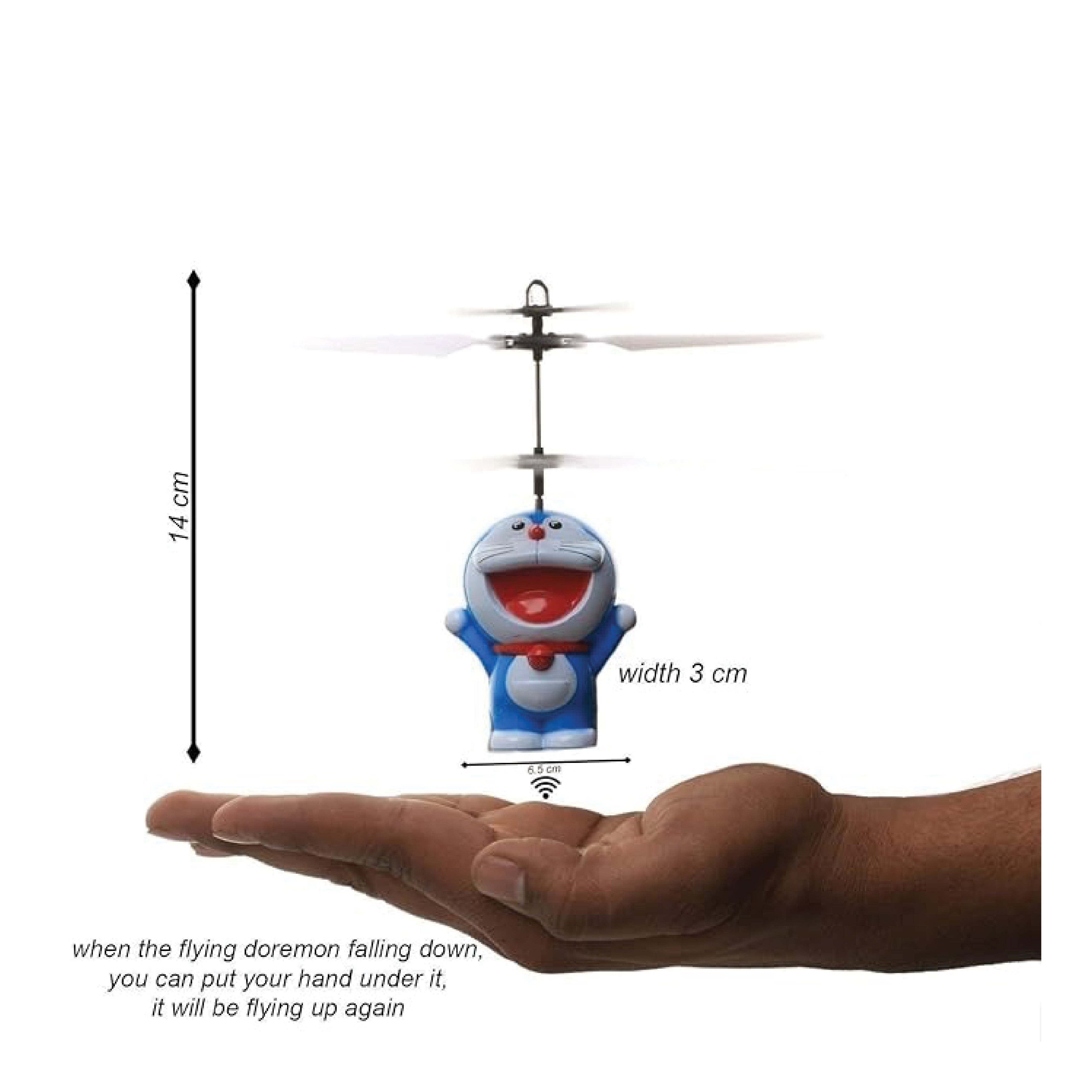 Induction Doraemon Flying Toy – RC Touch Sensor Flying Drone for Kids