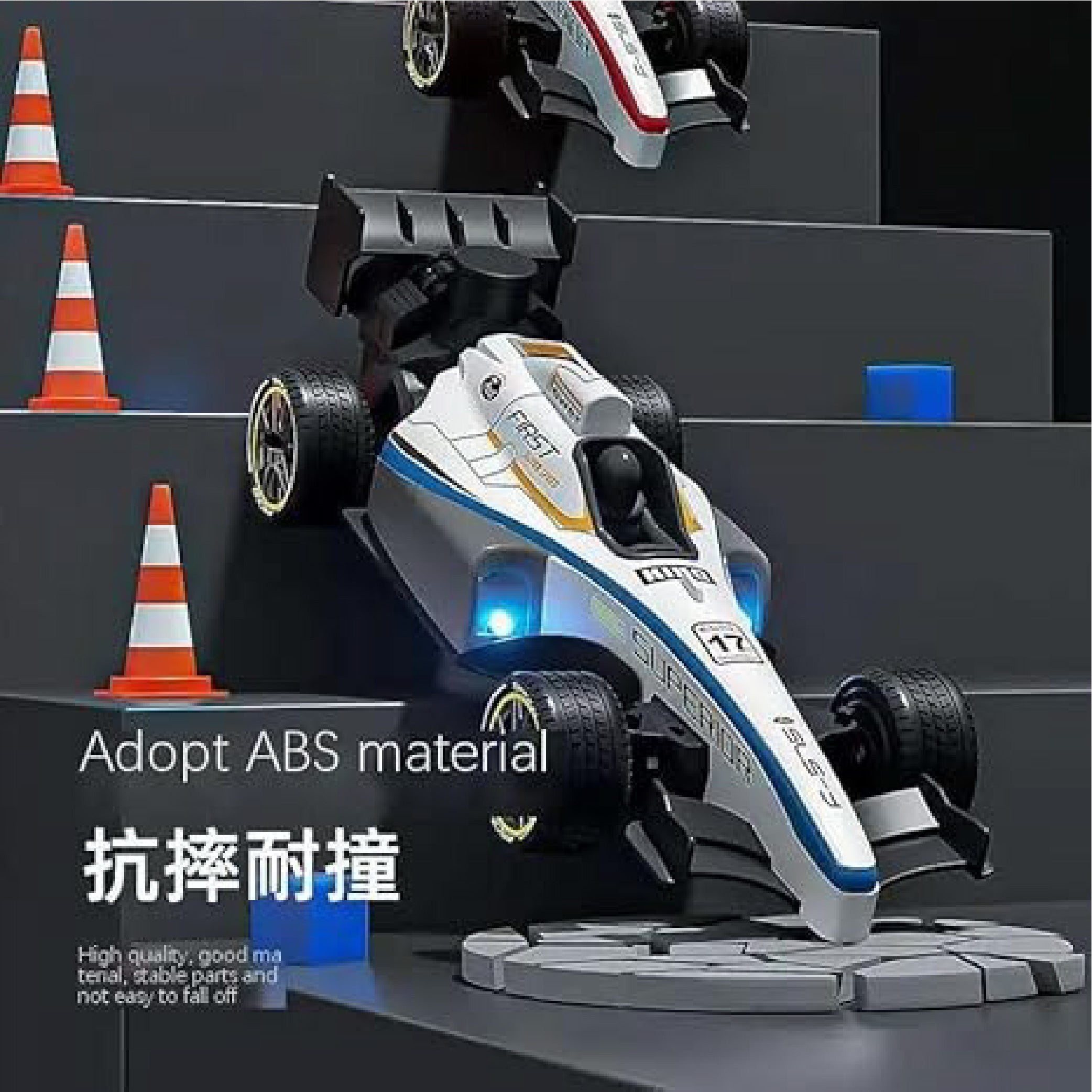 Remote Control Formula 1 Spray Racing Car with LED Lights and Drift Mode