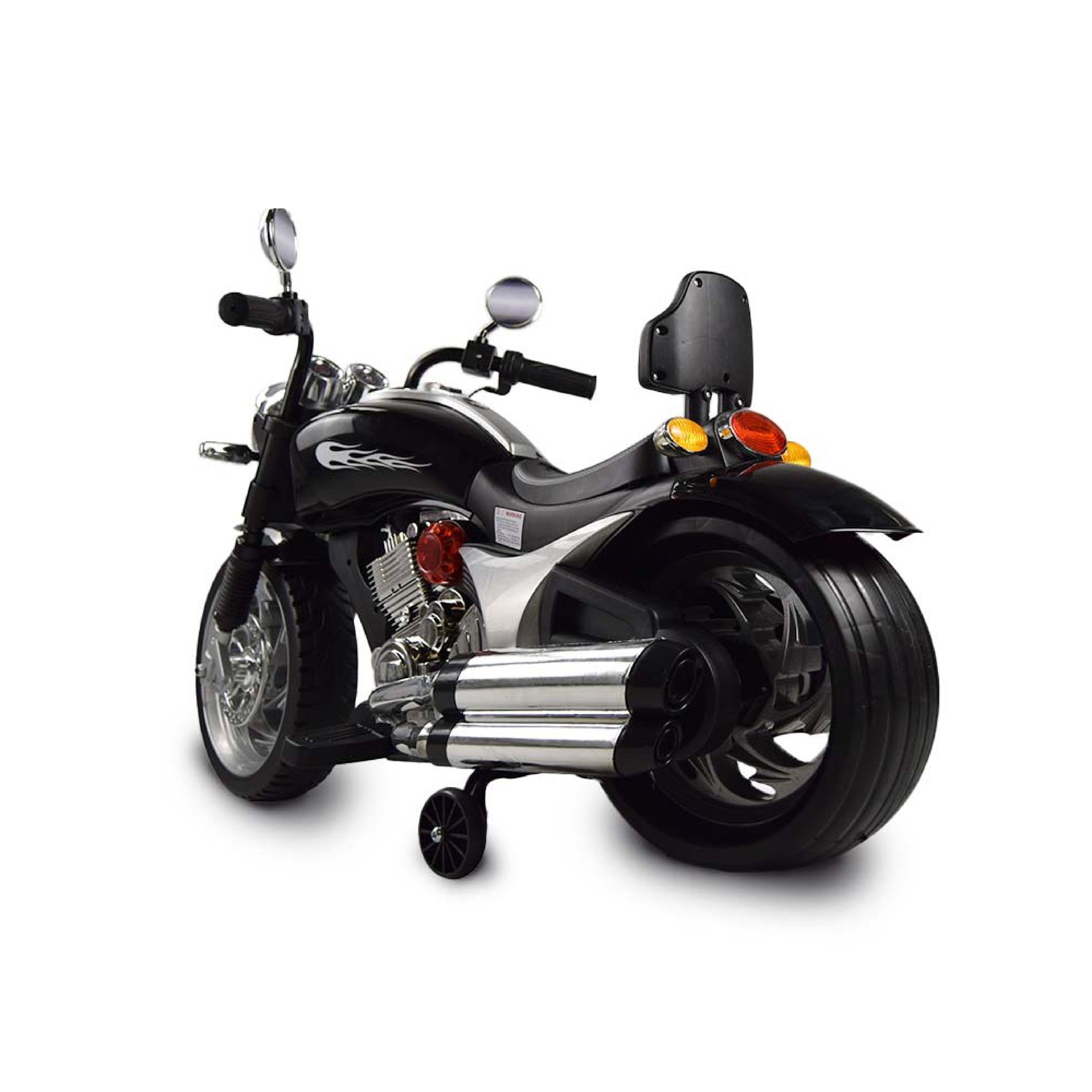 Battery Operated Ride-On Harley Davidson Bike – LED Headlights, Music, and Training Wheels