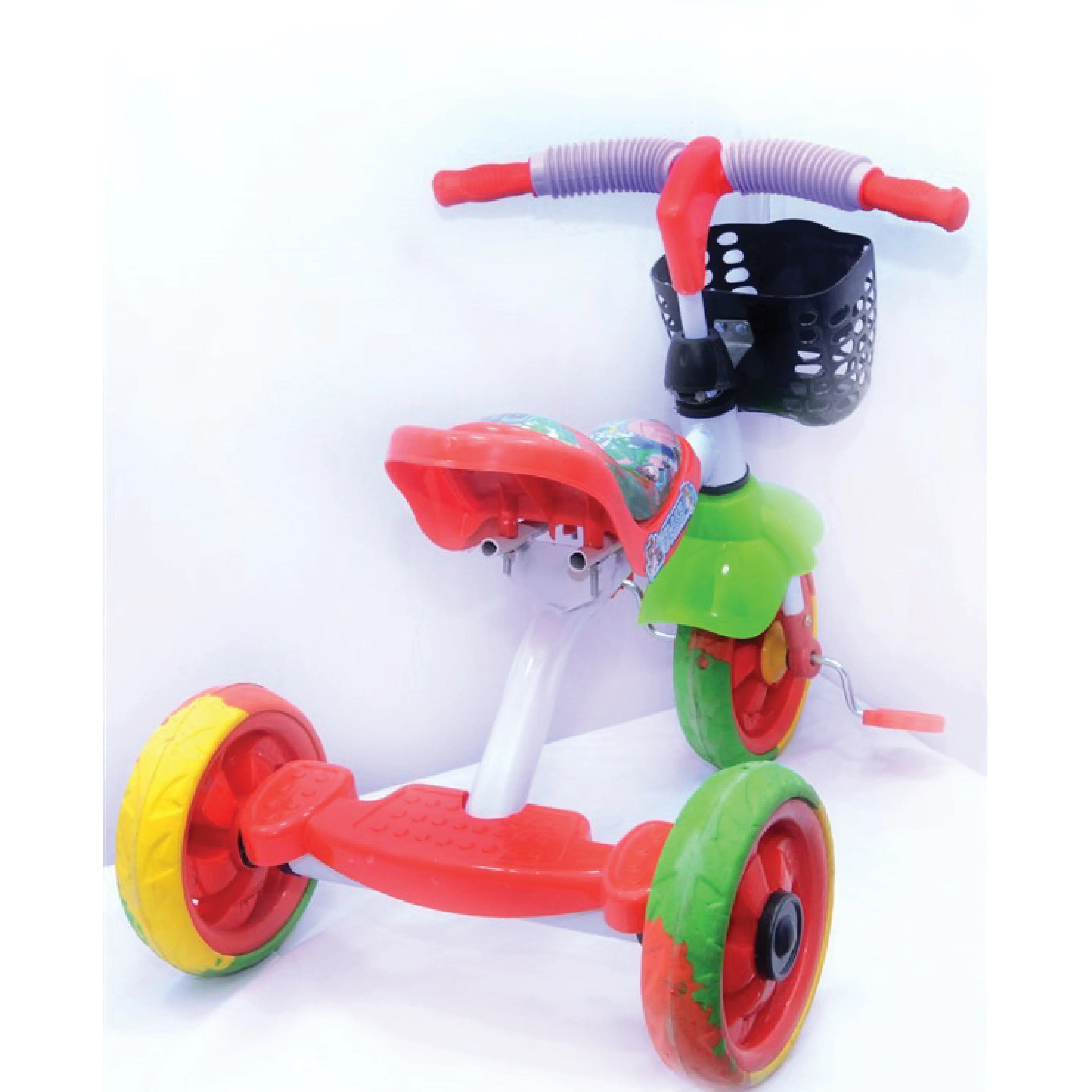 2-in-1 Red Tricycle for Kids - Riding and Standing Fun