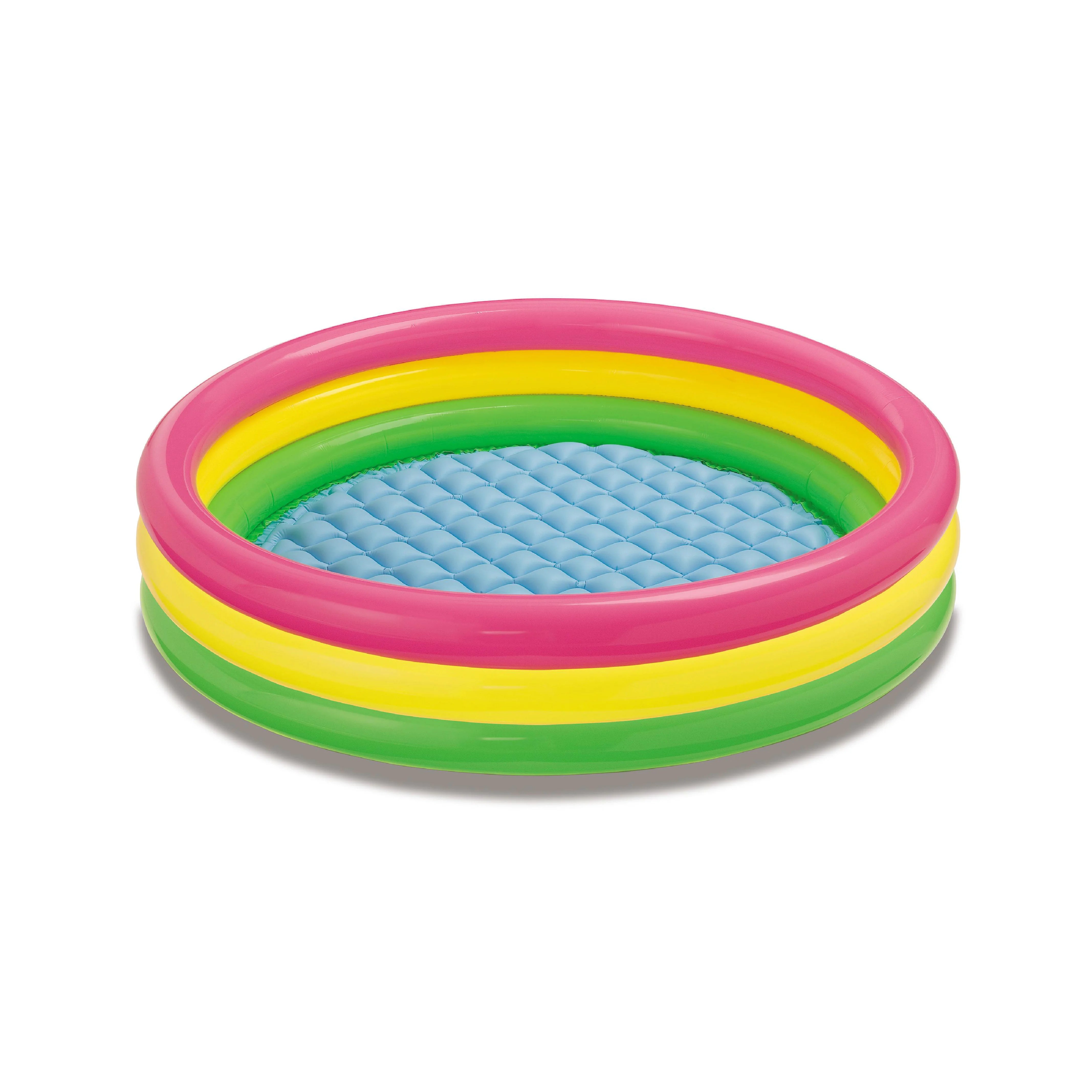 Intex 5 Ft Portable Inflatable Pool - 4 Ring Lightweight Circular Swimming Pool