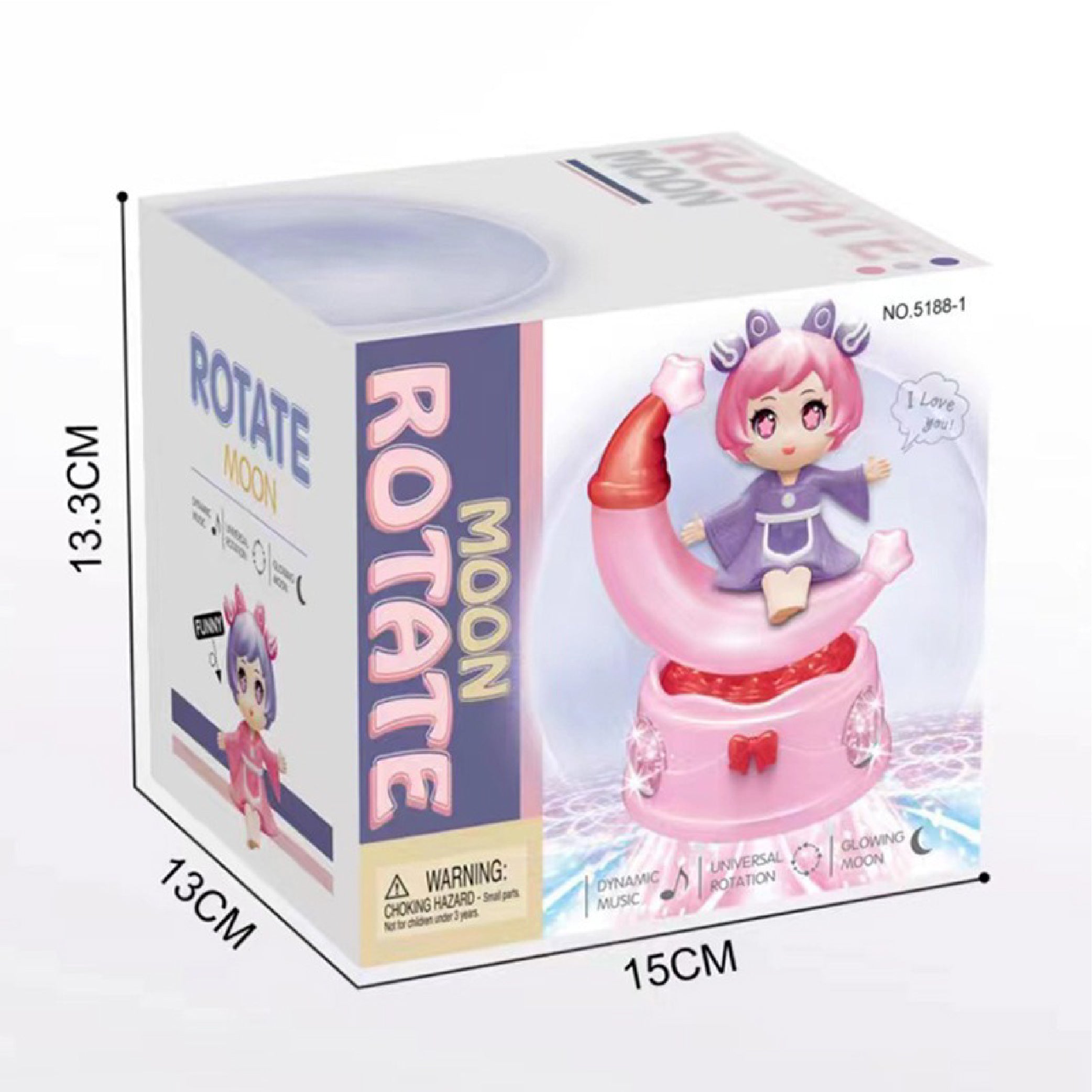 Rotate Moon Doll with Lights and Music - Rotating Moon Toy