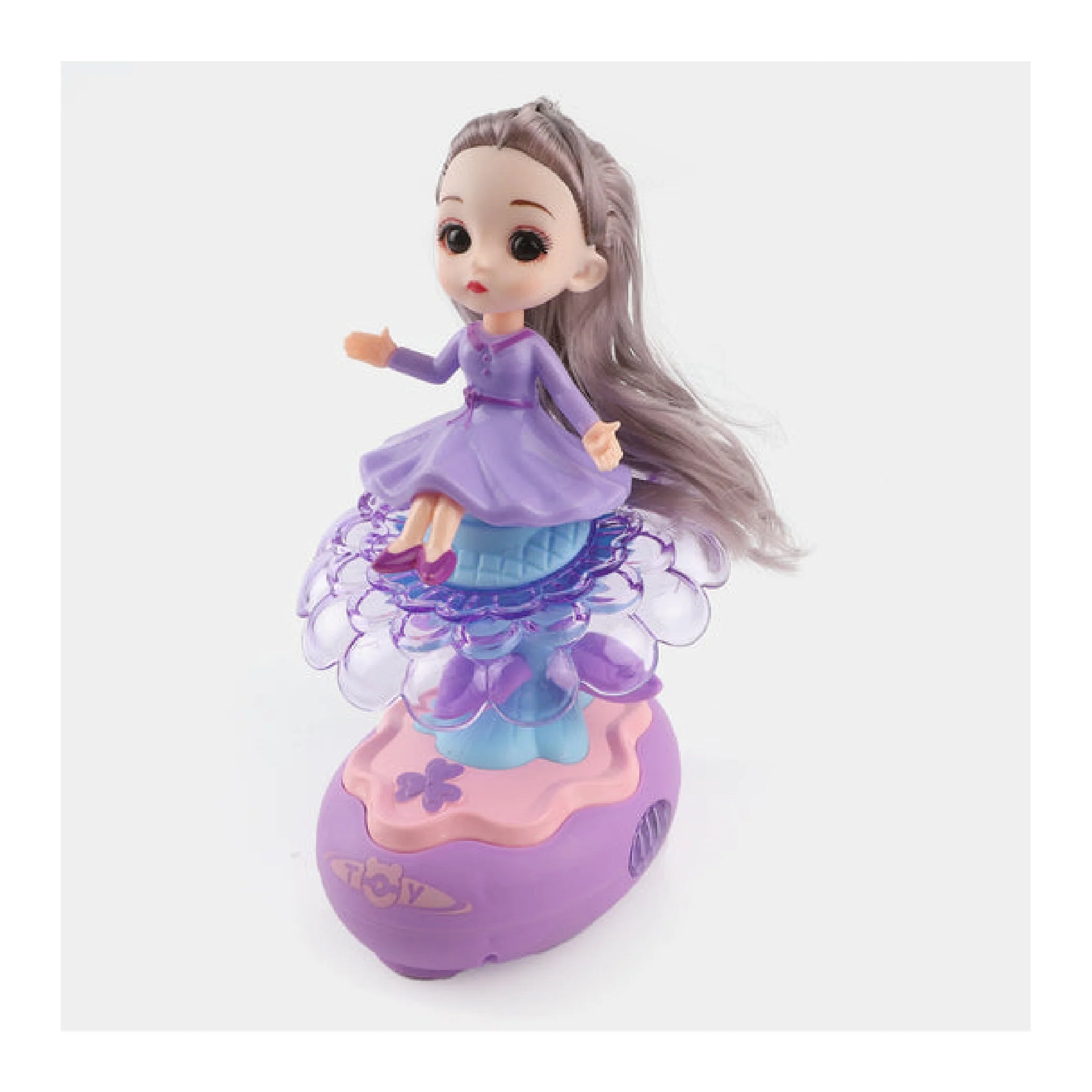 Rotating Petal Princess Doll with Music and Lights